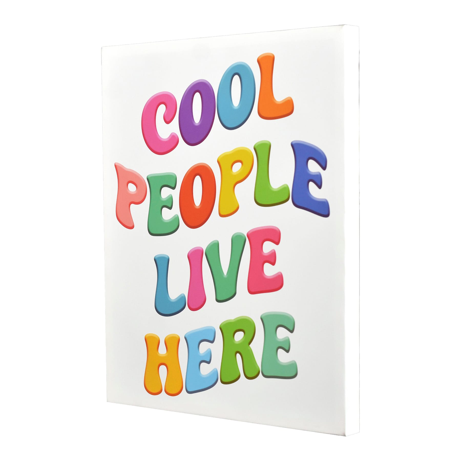 Cool People Live Here Canvas Wall Art, 16x20