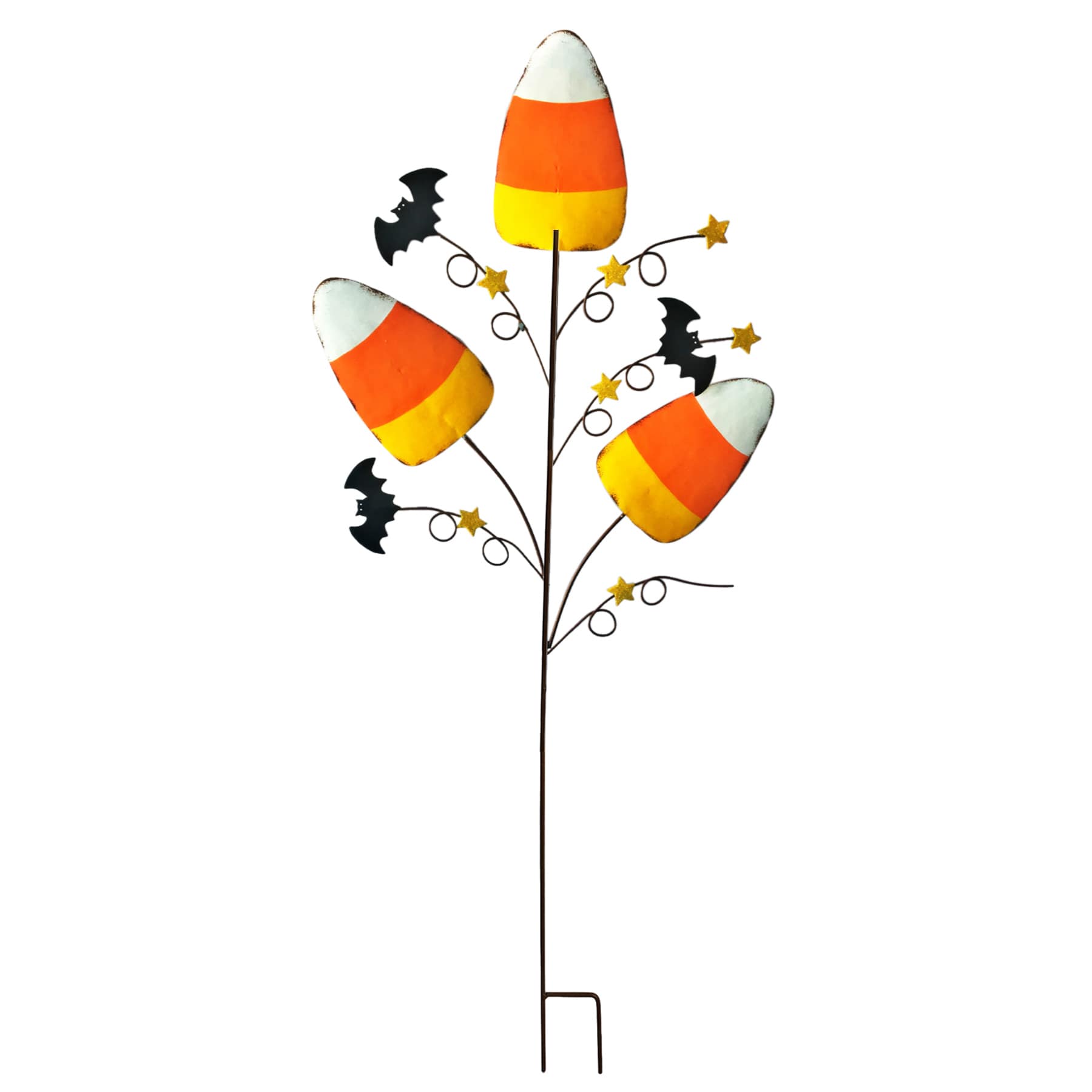 Happy Haunting Candy Corn Trio Yardstake, 16"