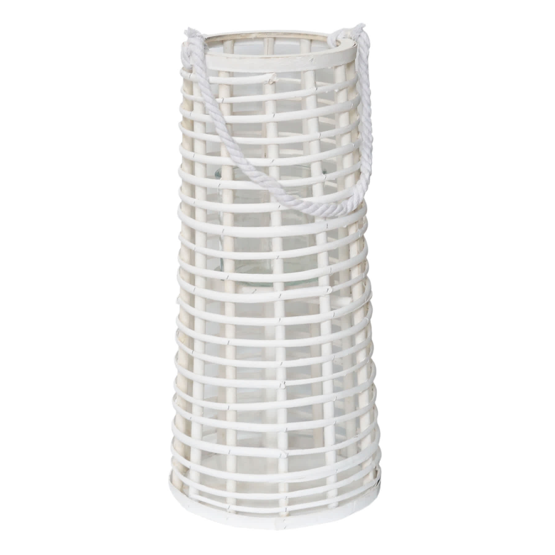 Ty Pennington White Willow Glass Lantern, 16"