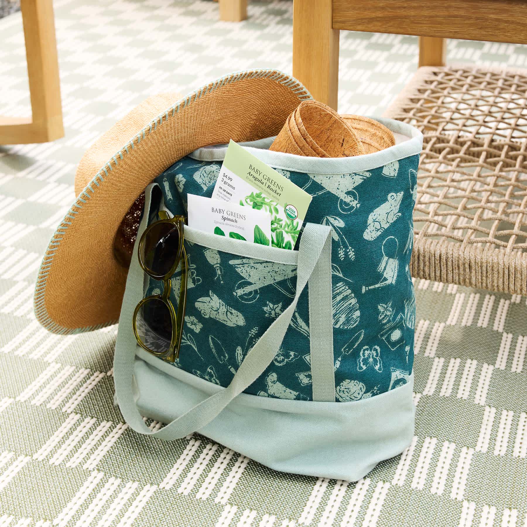 Honeybloom Gardener Printed Tote Bag