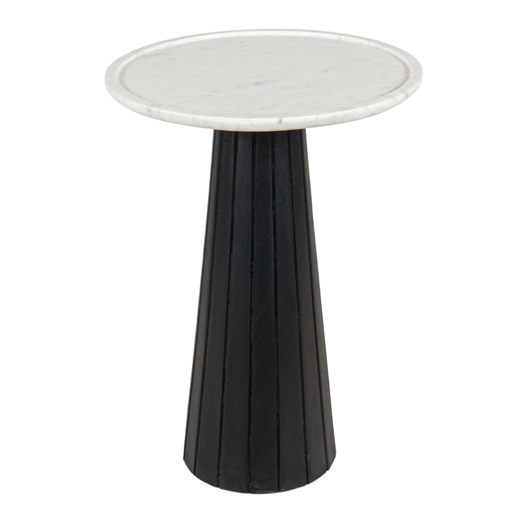 Found & Fable Fabiola Marble Accent Table, Black