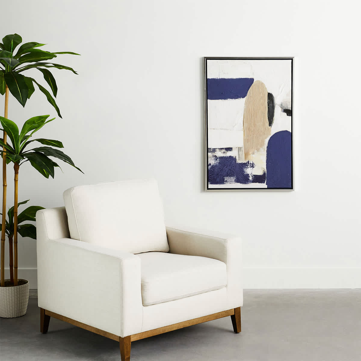 Crosby St. Framed Abstract Canvas Wall Art, 24x36