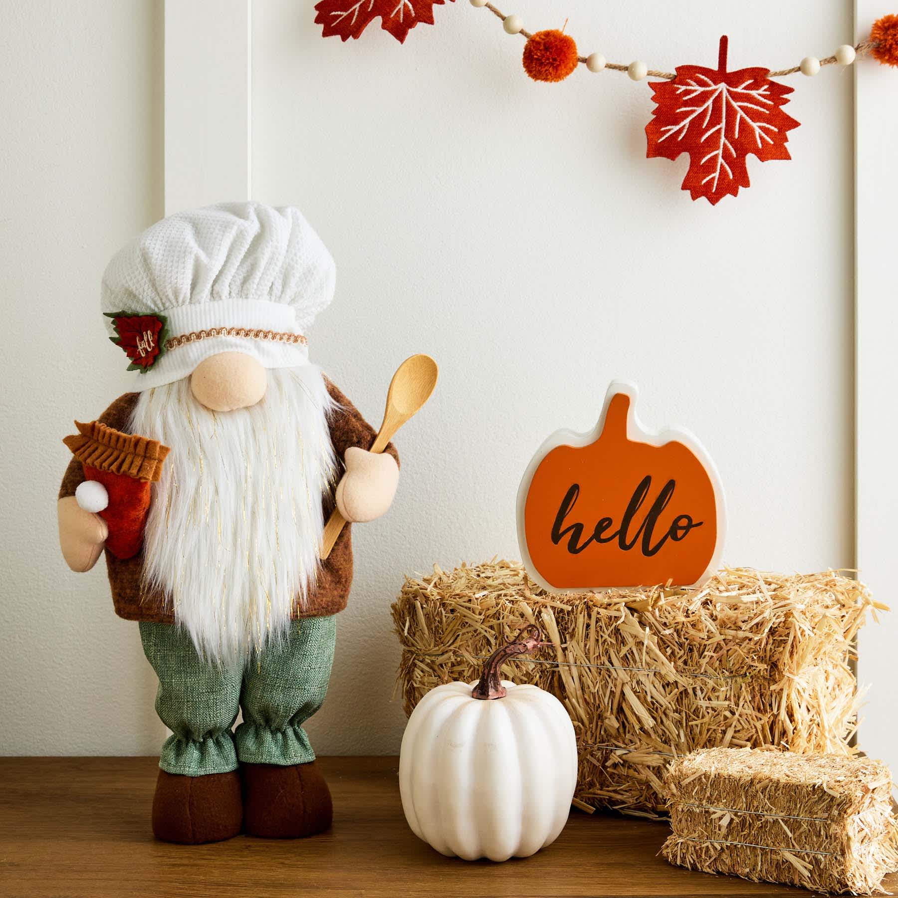 Homespun Harvest Standing Gnome Chef, 16.5"