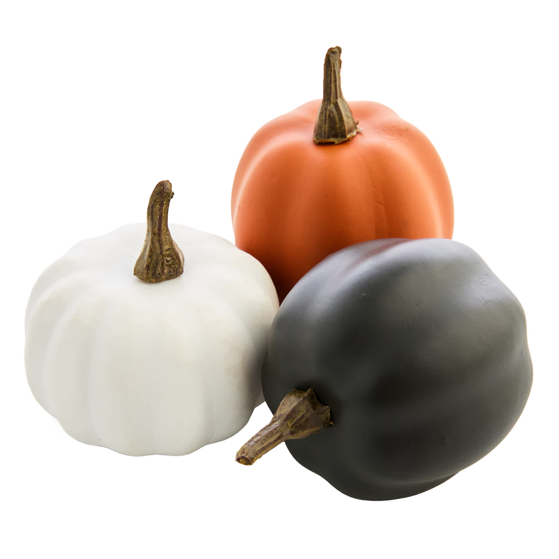12-Count Grey, Orange & White Pumpkins