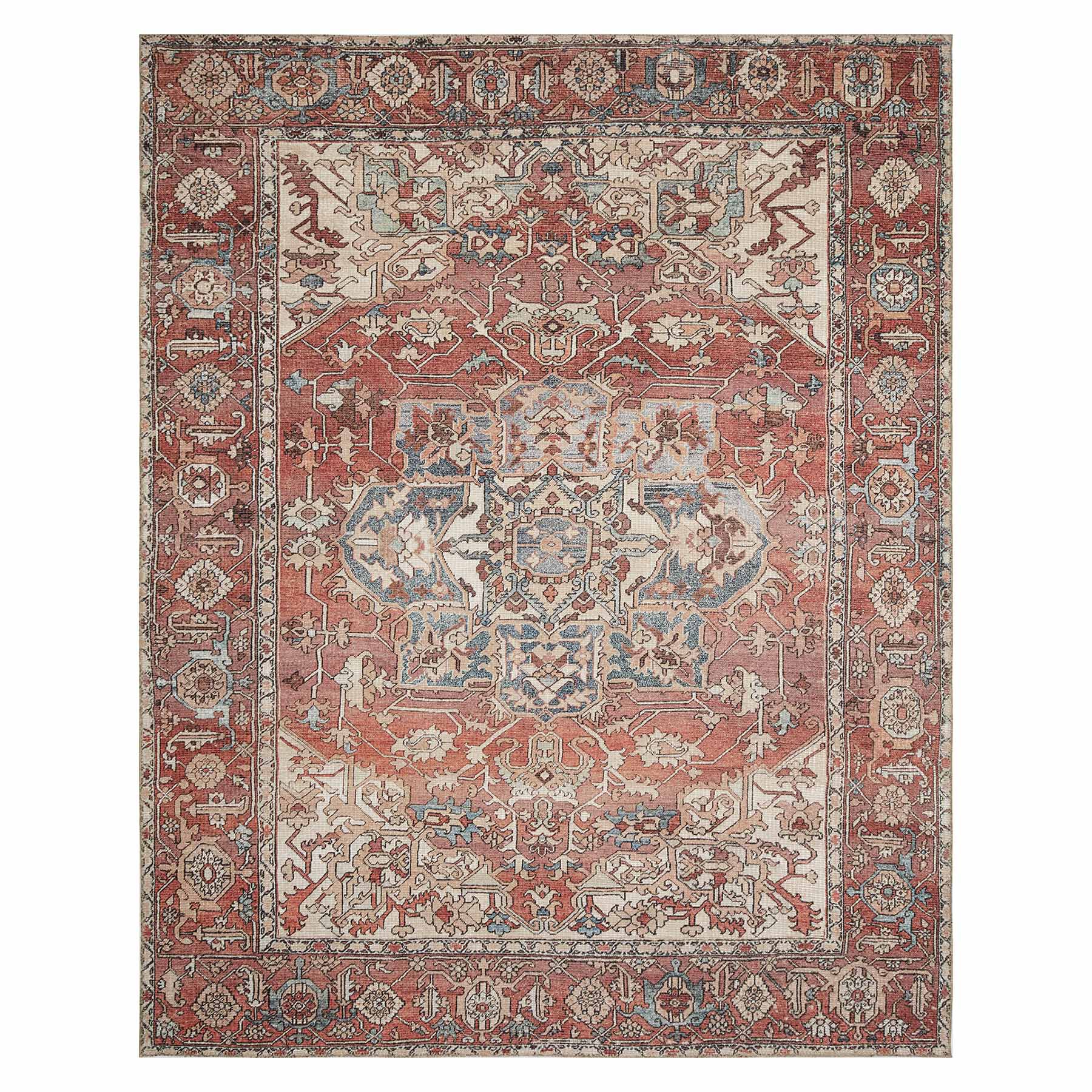 (B670) Valentina Terracotta Multicolor Area Rug, 8x10