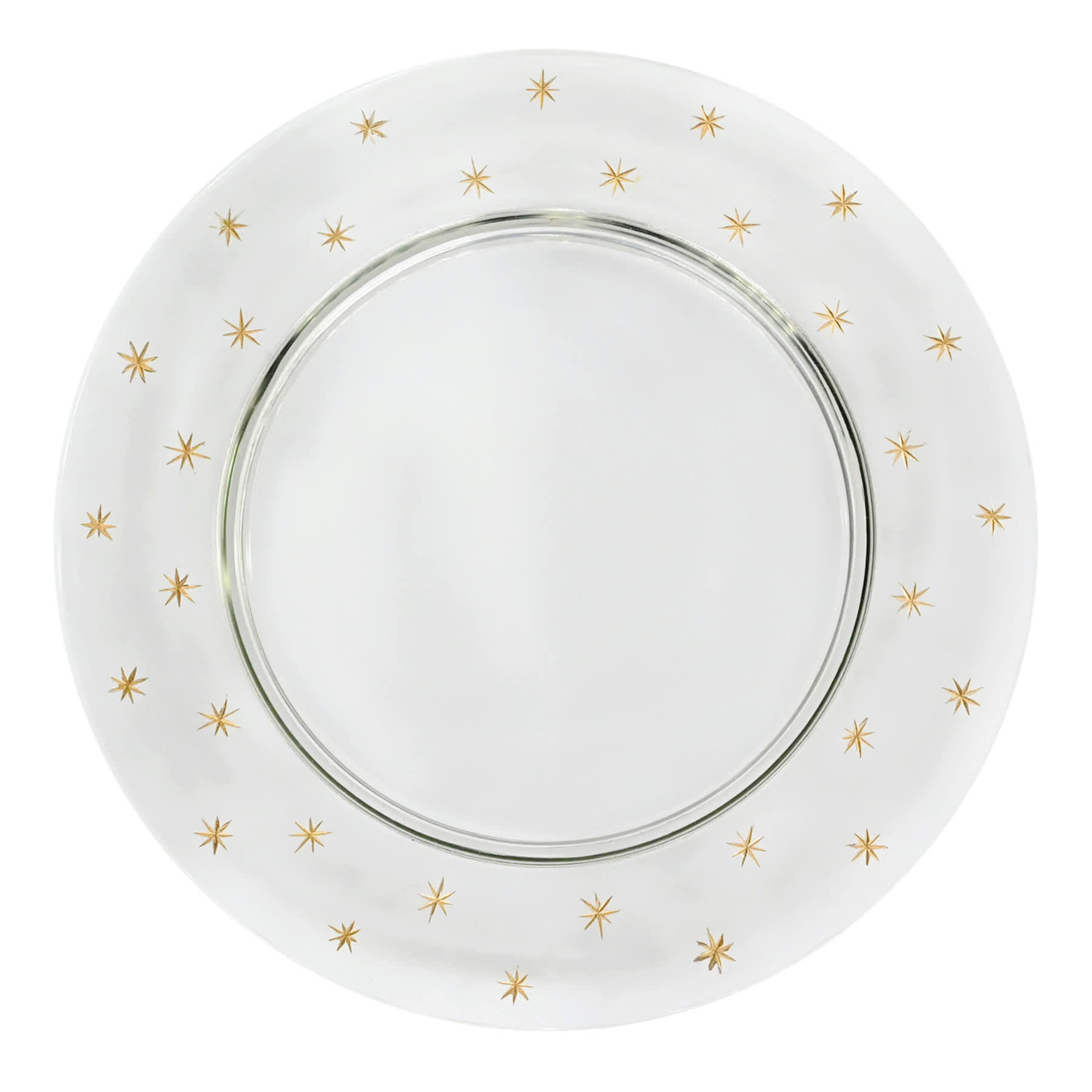 Willow Crossley Gold Star Design Glass Charger Plate