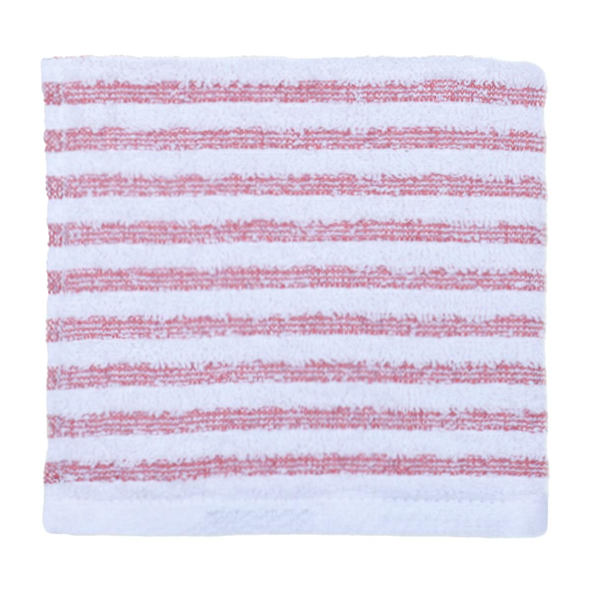 Essential Striped Terracotta Washcloth, 13"