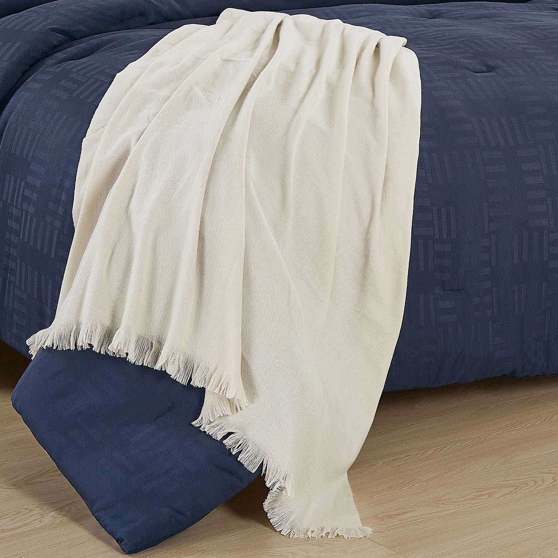 Crosby St. 5-Piece Blue Grid Comforter Set, Full/Queen