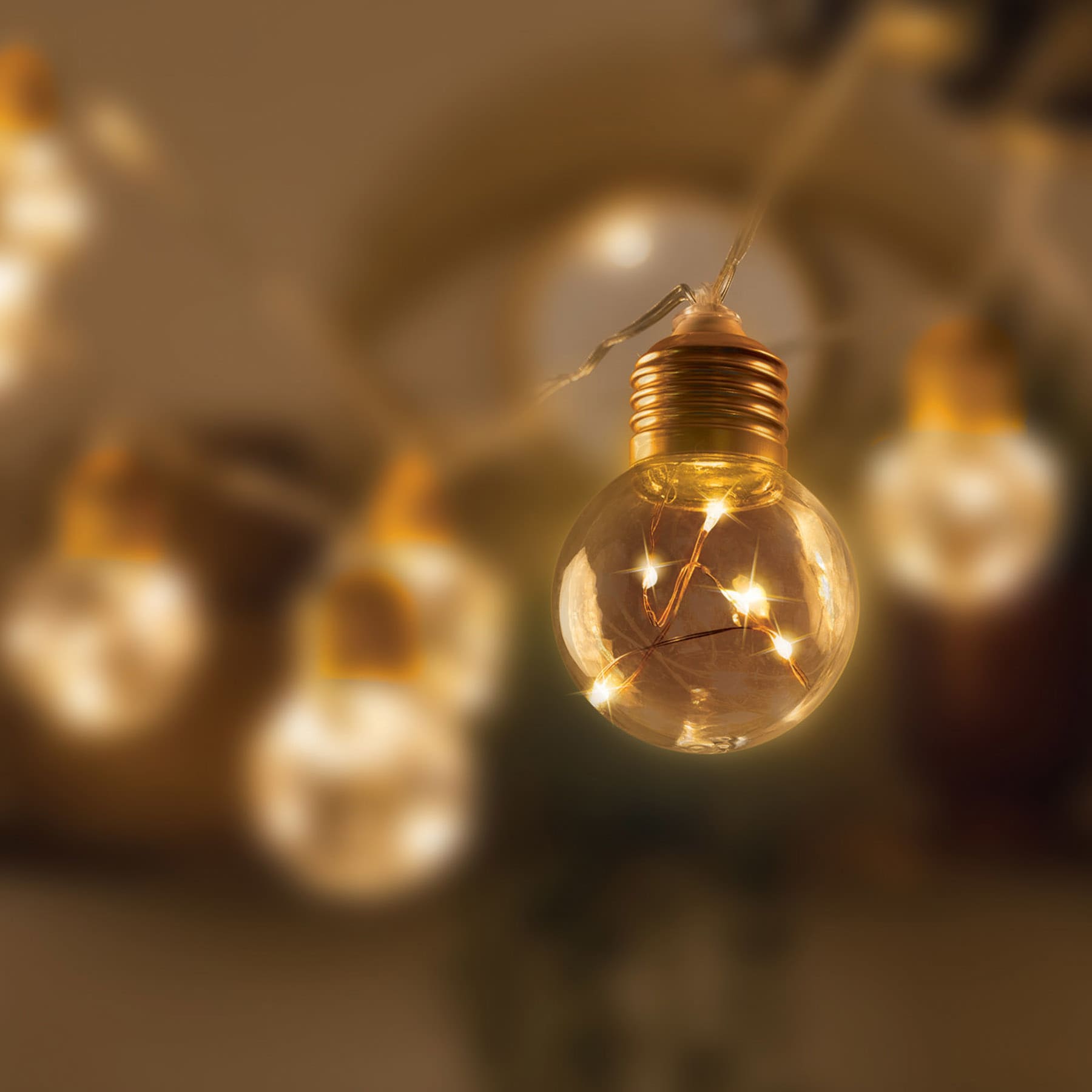 10-Count Fairy Globe String Lights, 8.5'