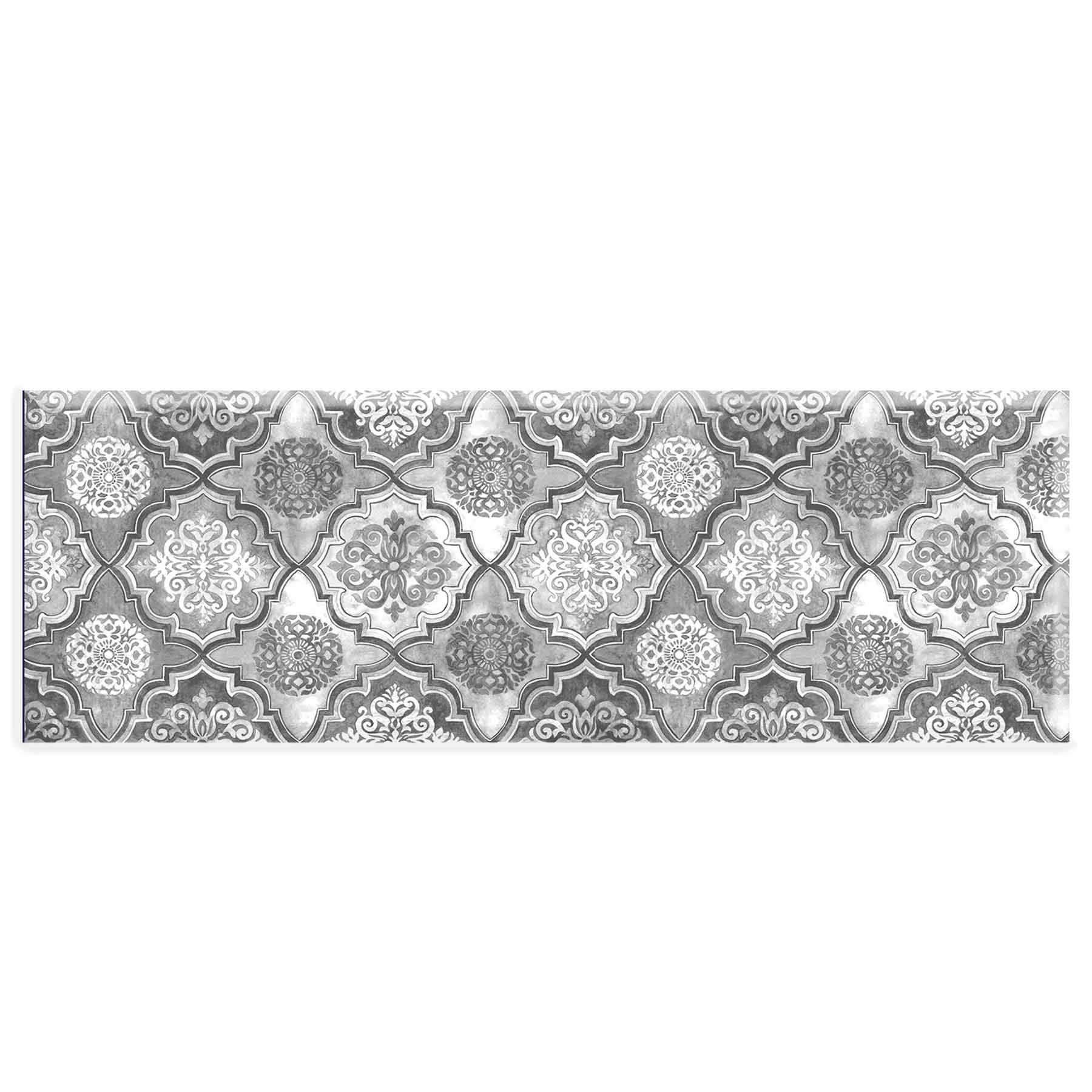 Cook N' Comfort Grey Medallion Kitchen Runner, 20x55
