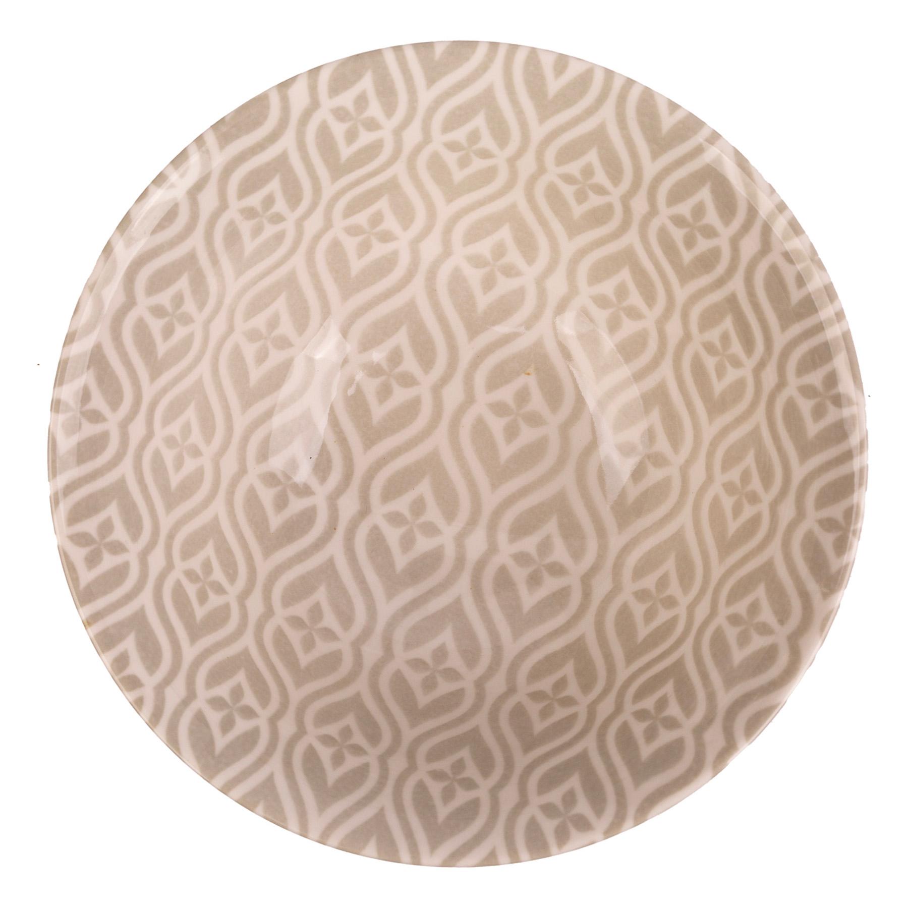 Yellow & Grey Geo Print Bowl, 6"