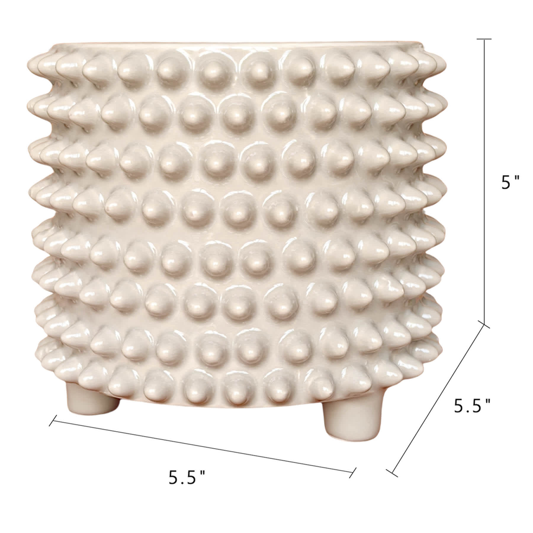 Found & Fable Indoor Studded Tan Planter, Medium