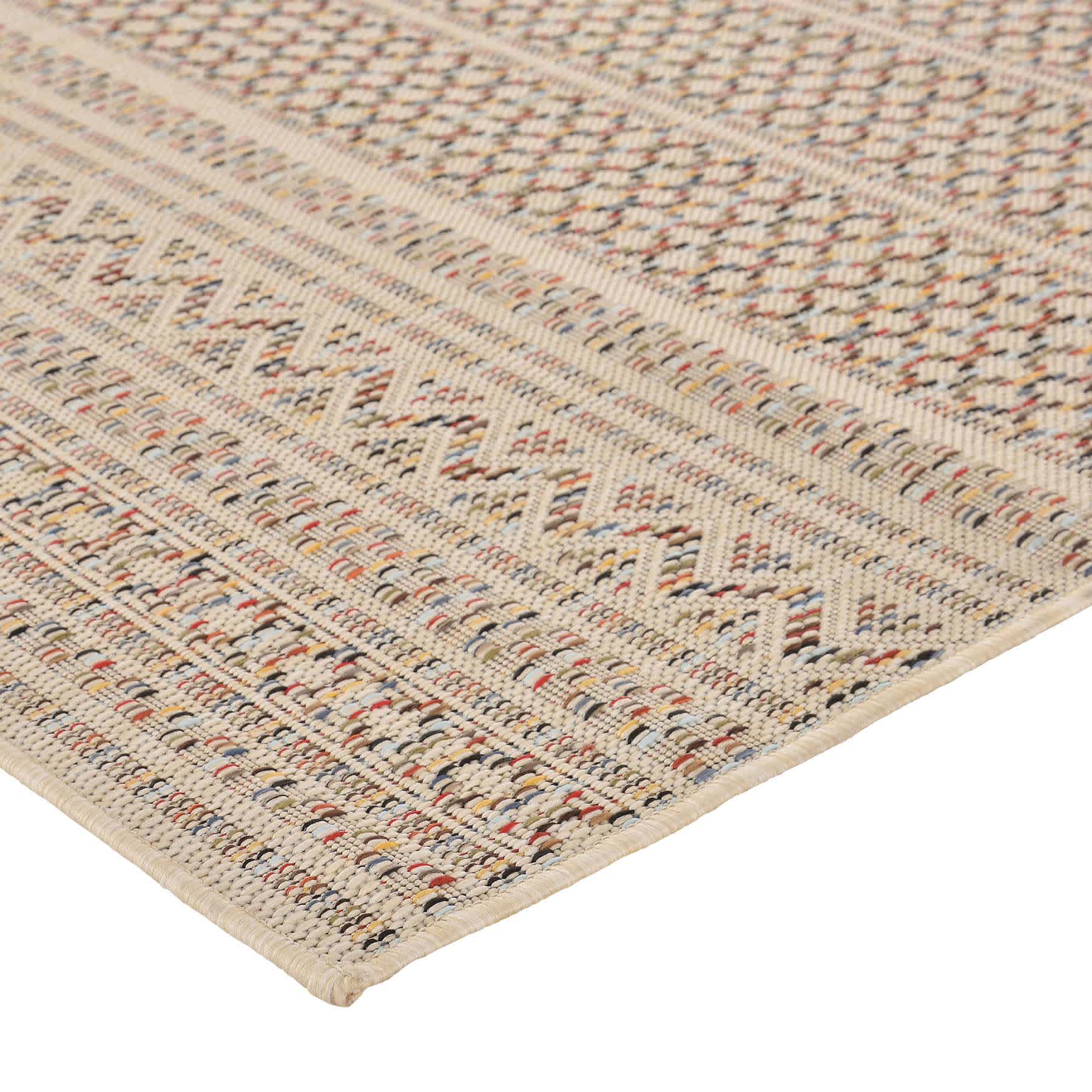 (E524) Rainbow Tribal Area Rug, 7.8x9.8