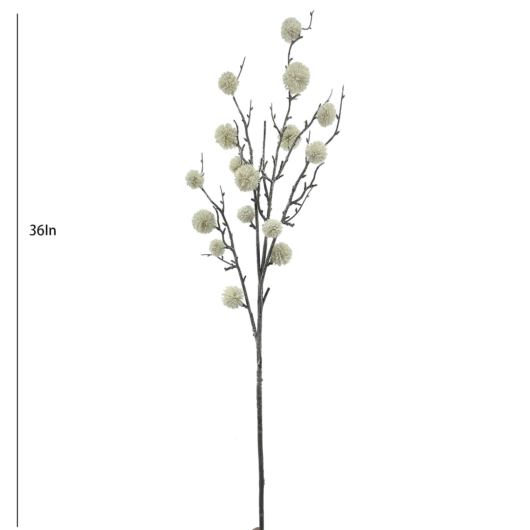 White Mini Ball Stem, 36"