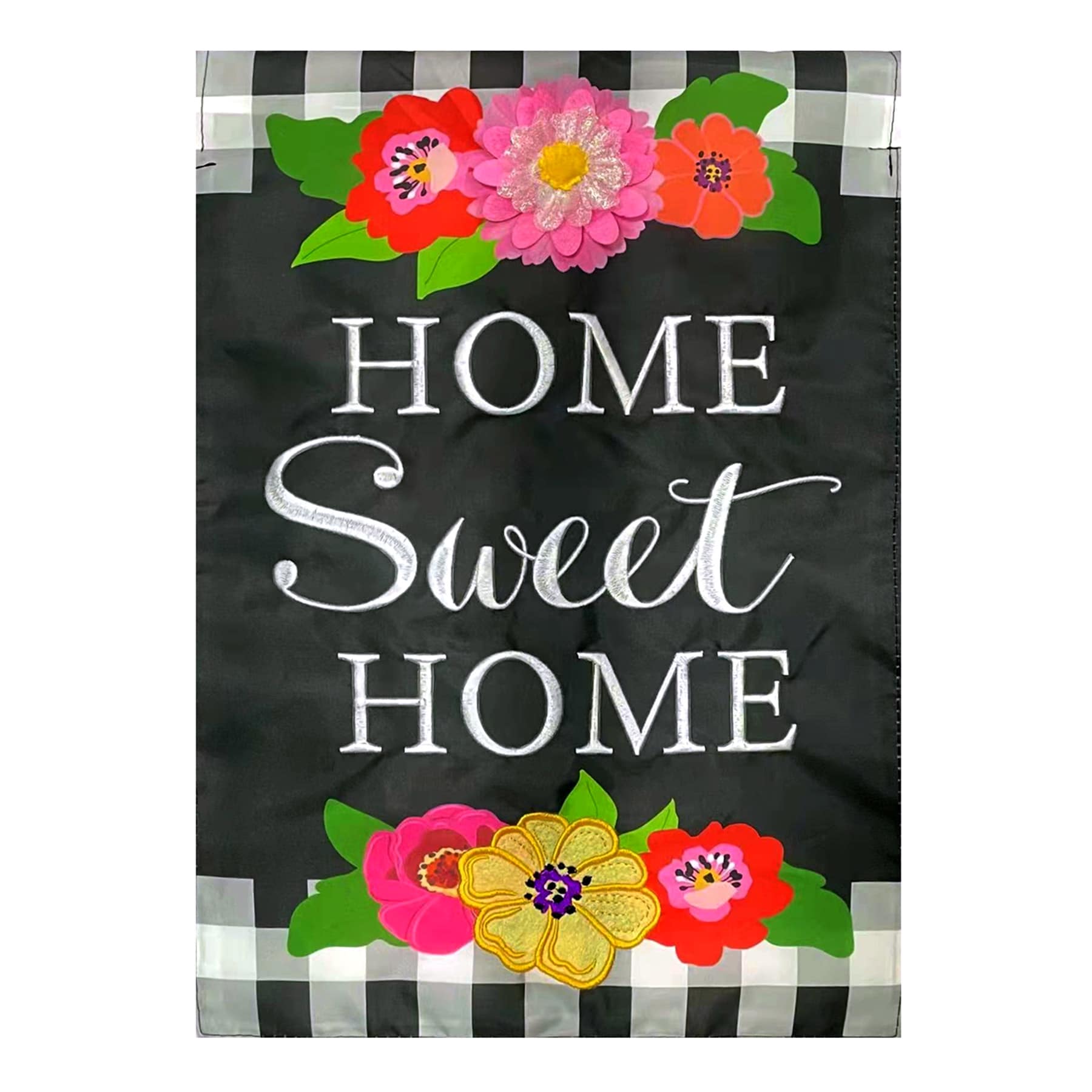 Floral Home Sweet Home Garden Flag, 18"