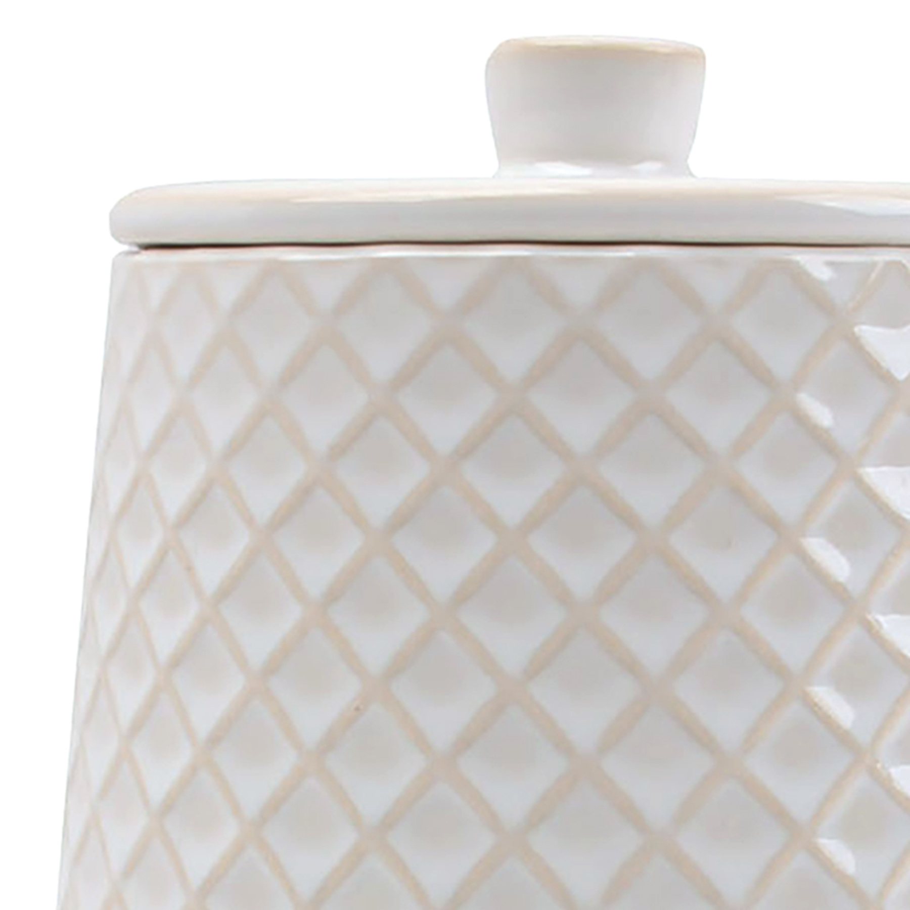Honeybloom White Pasadena Canister, Small