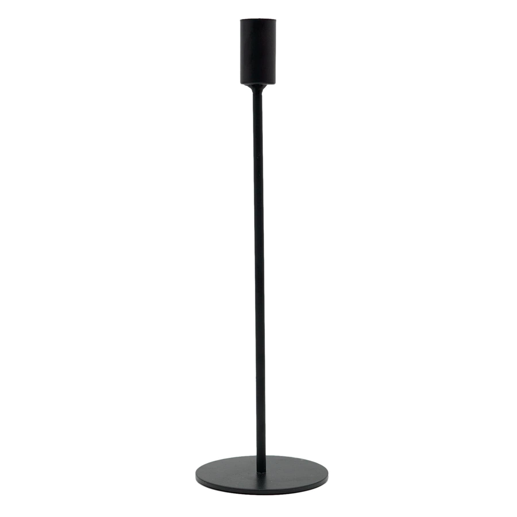 Found & Fable Black Metal Taper Candle Holder, 11"