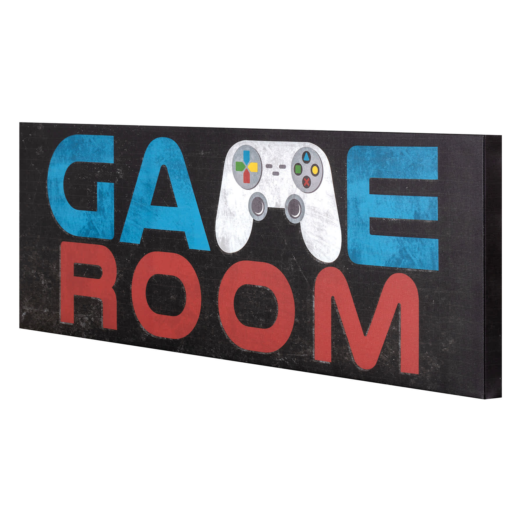 Game Room Canvas Wall Art, 36x12