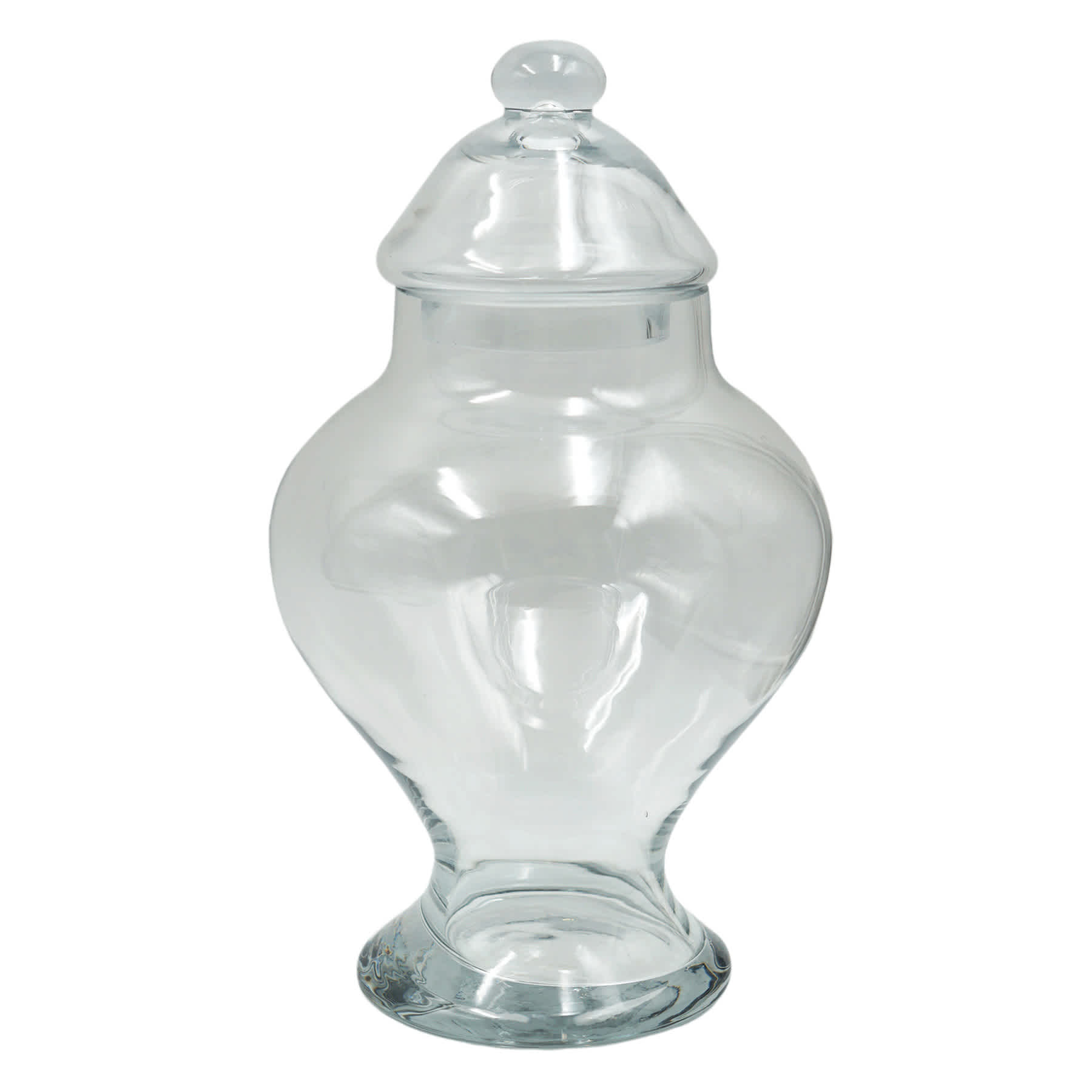 Clear Glass Apothecary Jar, 10"