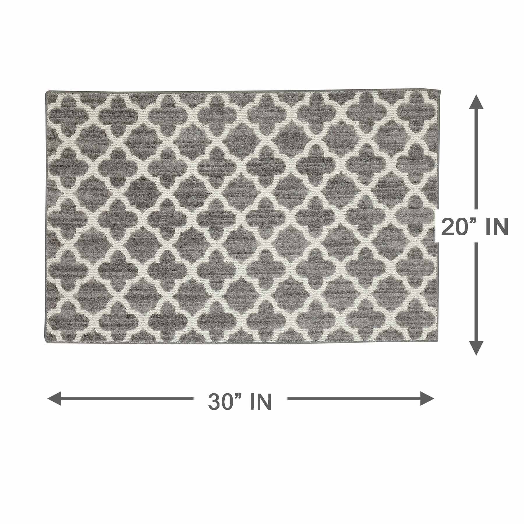 Madison Grey & Cream Geometric Washable Accent Rug, 20x30