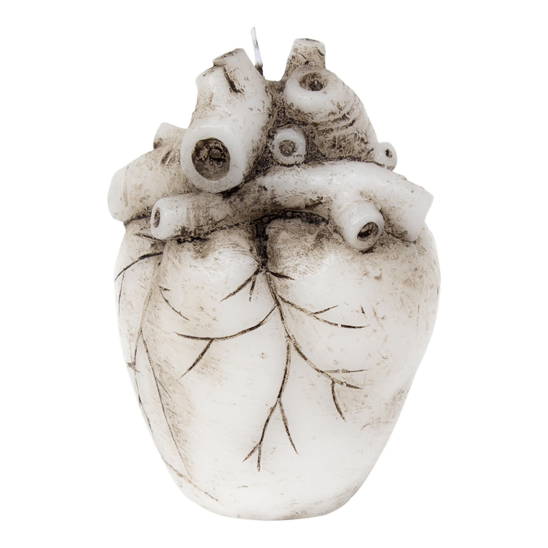 White Heart Bleeding Candle, 5"
