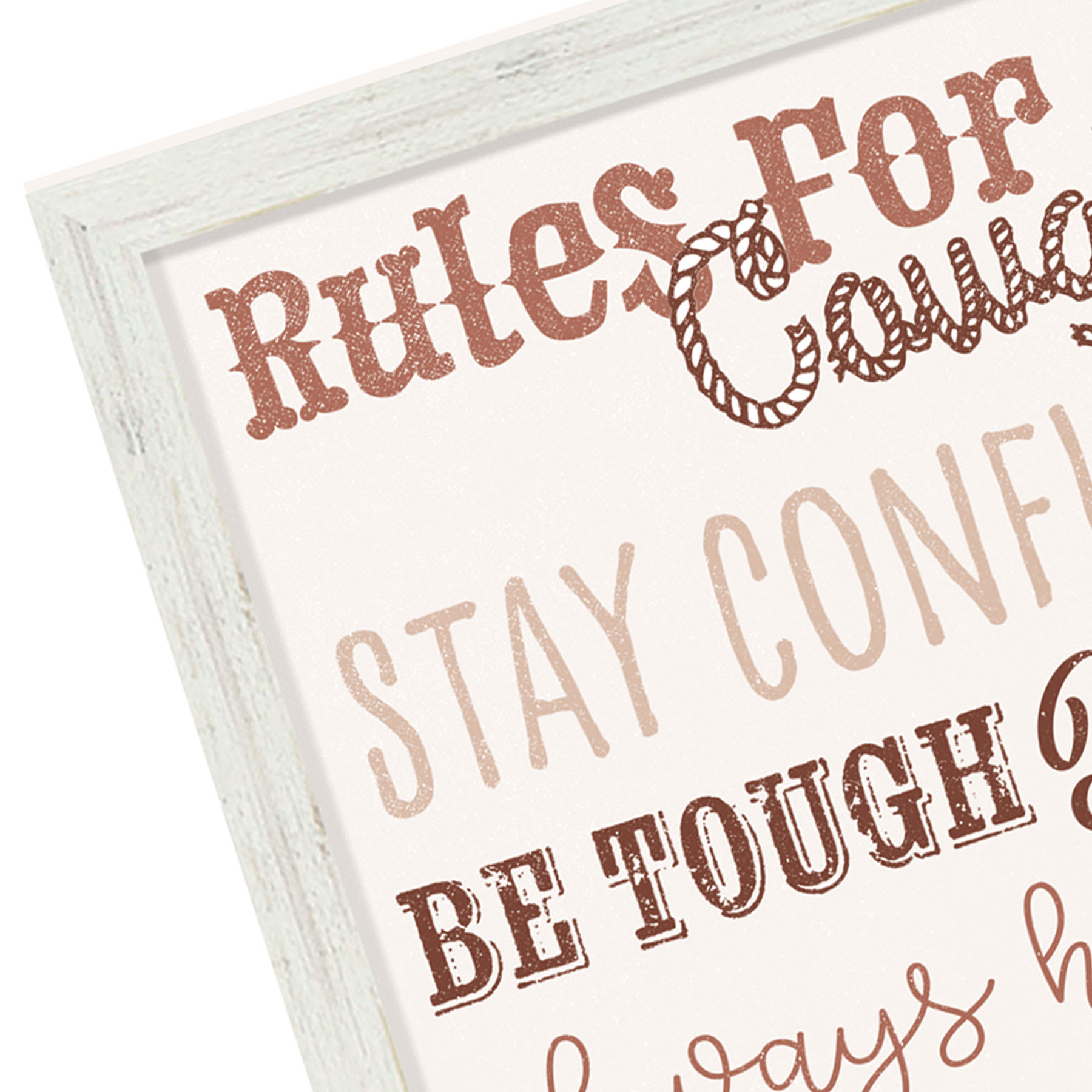 Cowgirl Rules Wooden Wall Art, 12x18