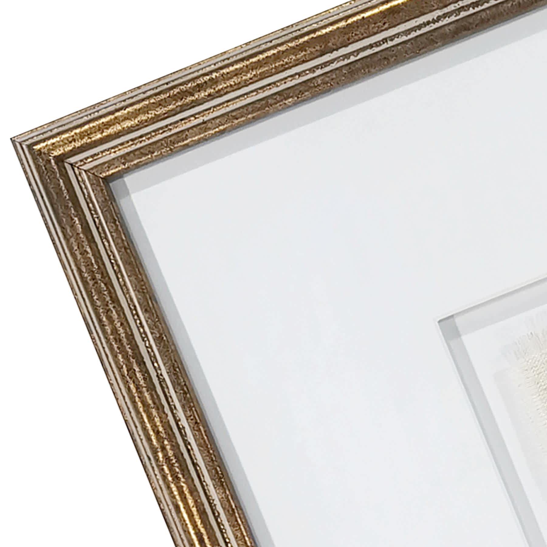 Providence Glass Framed Sketch Window II Fringe Linen Wall Art, 13x15