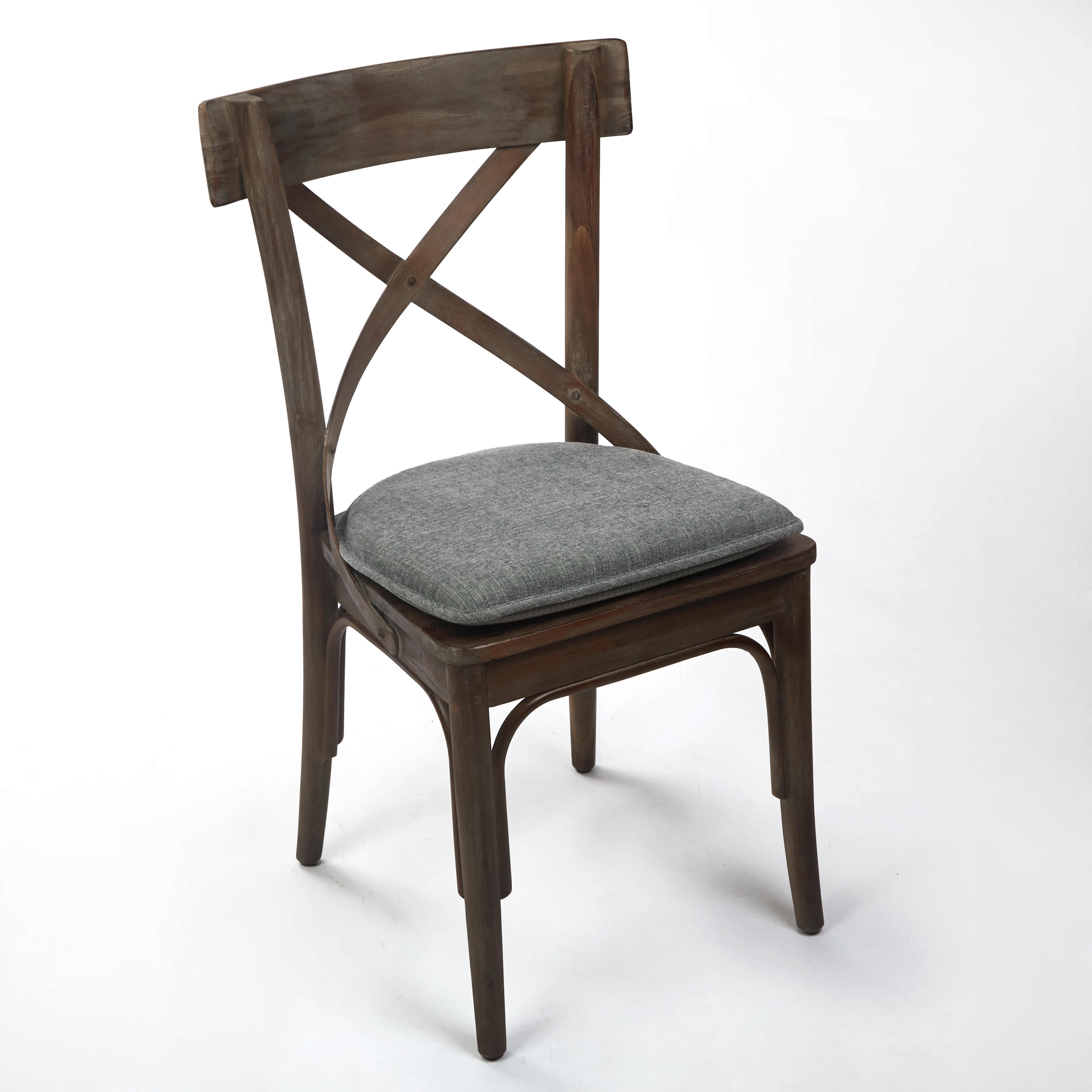 Salinger Grey Gripper Dining Chair Cushion with Non Skid Material
