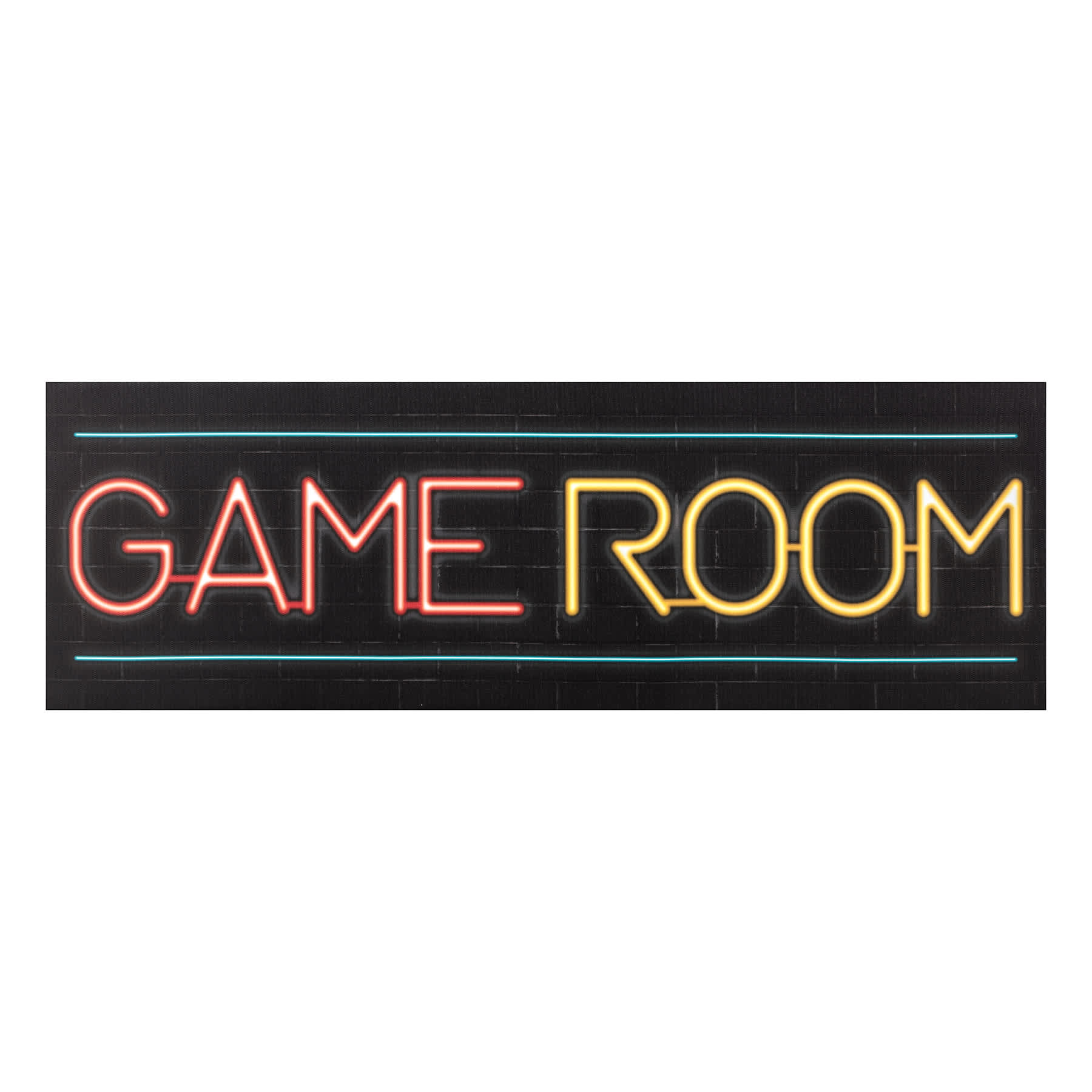 Game Room Canvas Wall Art, 36x12