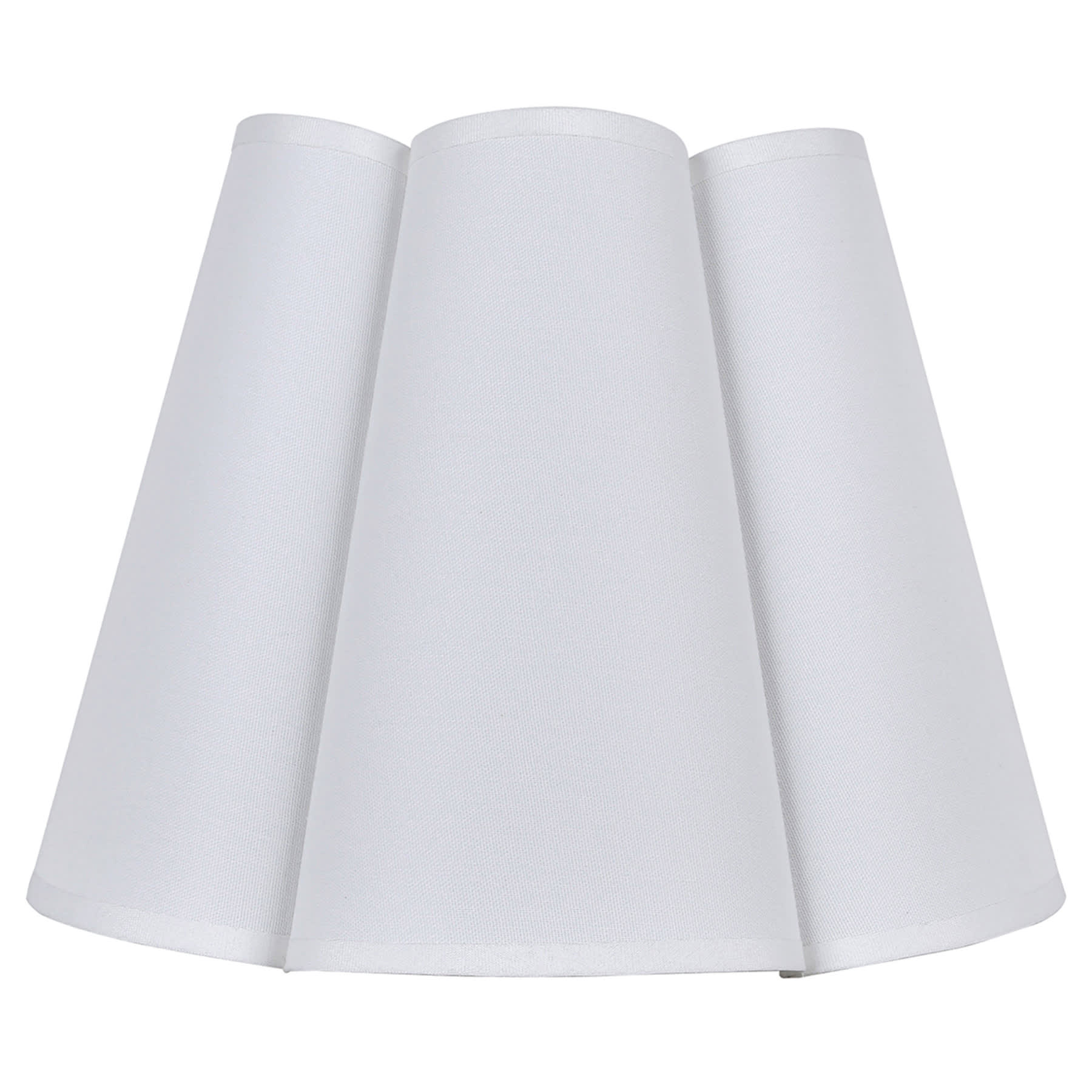 White Scallop Pleat Large Shade, 16"