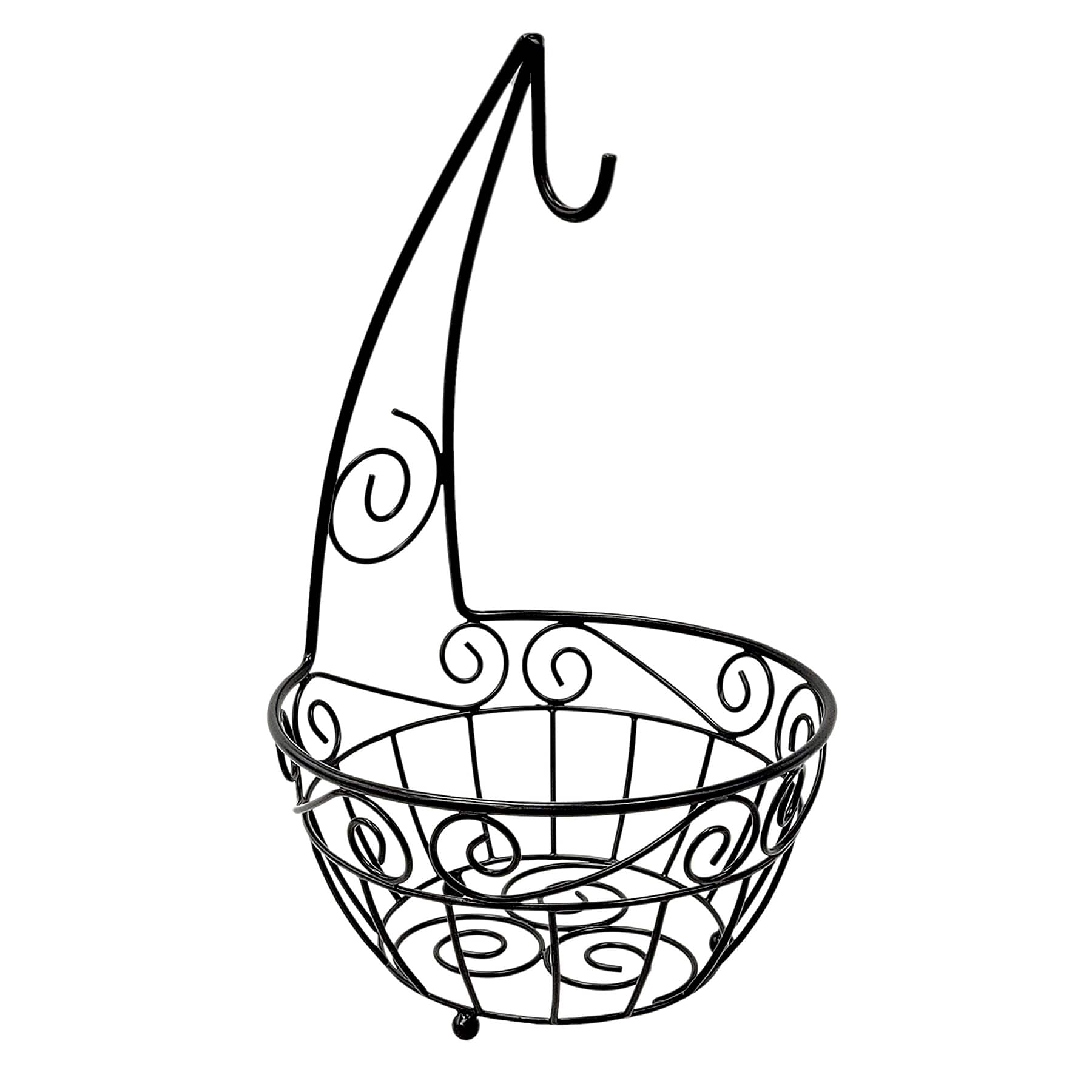 Scroll Metal Fruit Basket with Banana Hanger