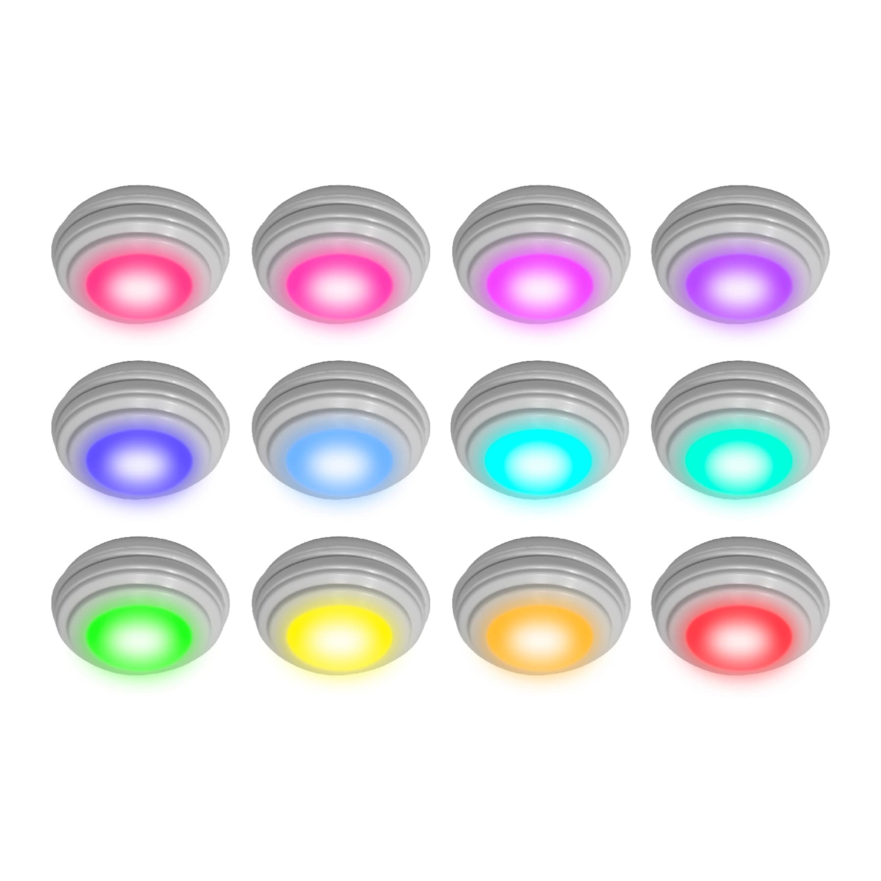 7-Pack Innovibe LED Puck Lights Set