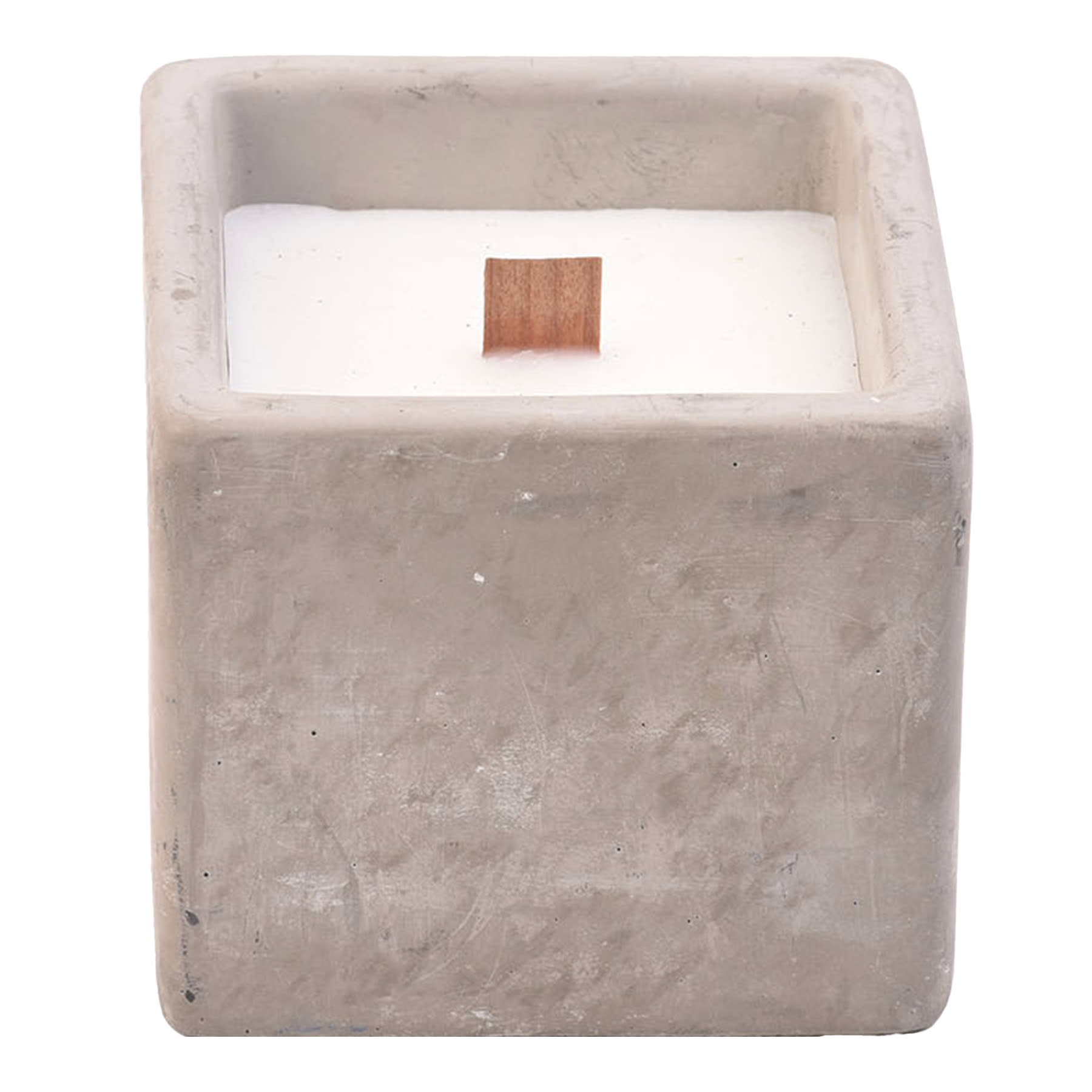 Natural Cement Square Citronella Candle, 12oz
