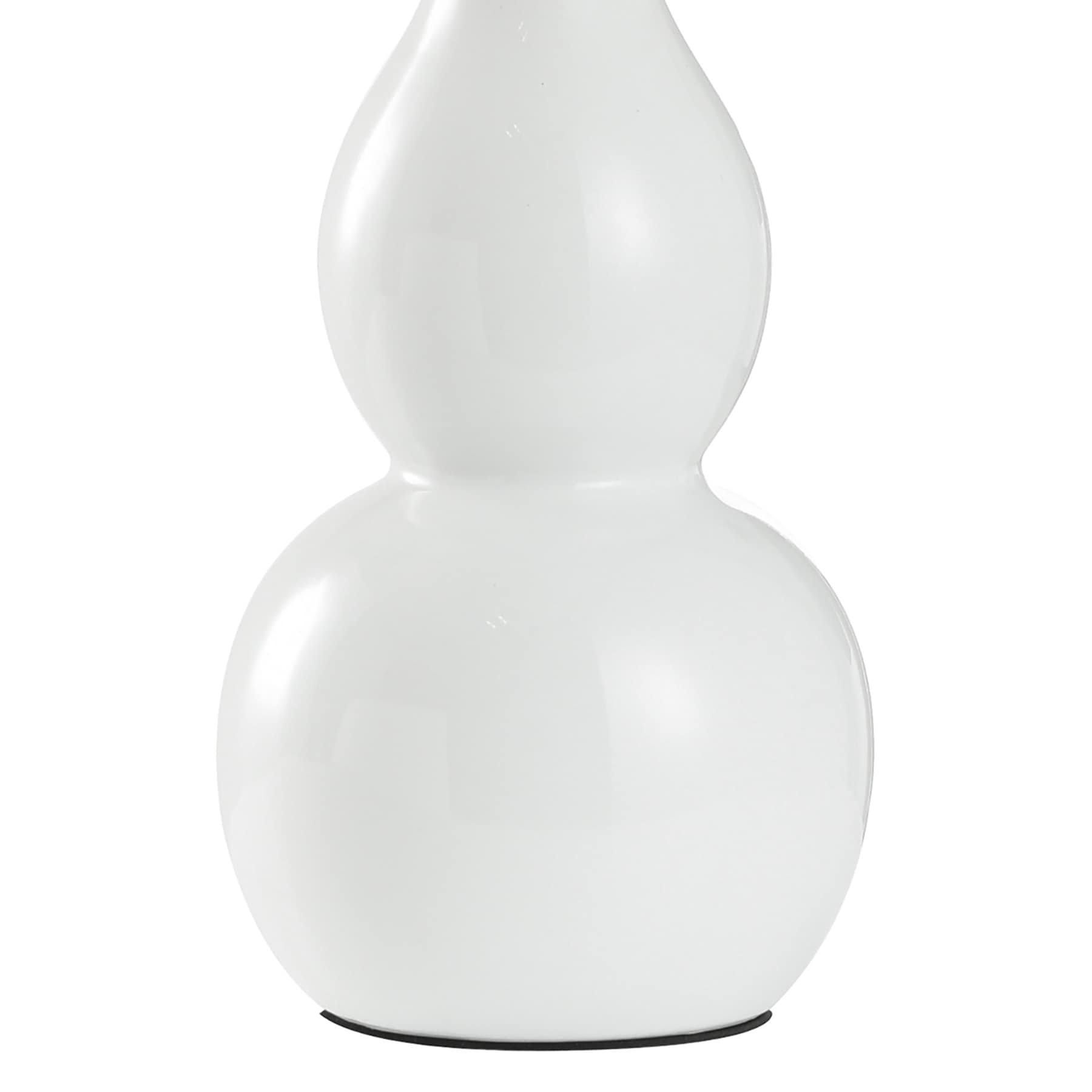 Providence White Double Gourd Small Table Lamp with Shade, 18.5"