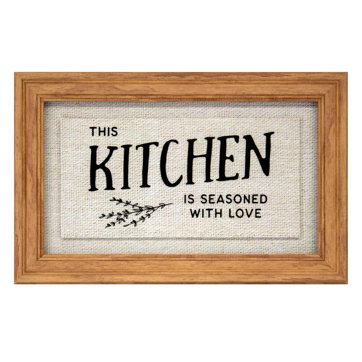 Glass Framed This Kitchen Is Seasoned With Love Wall Art, 12x7