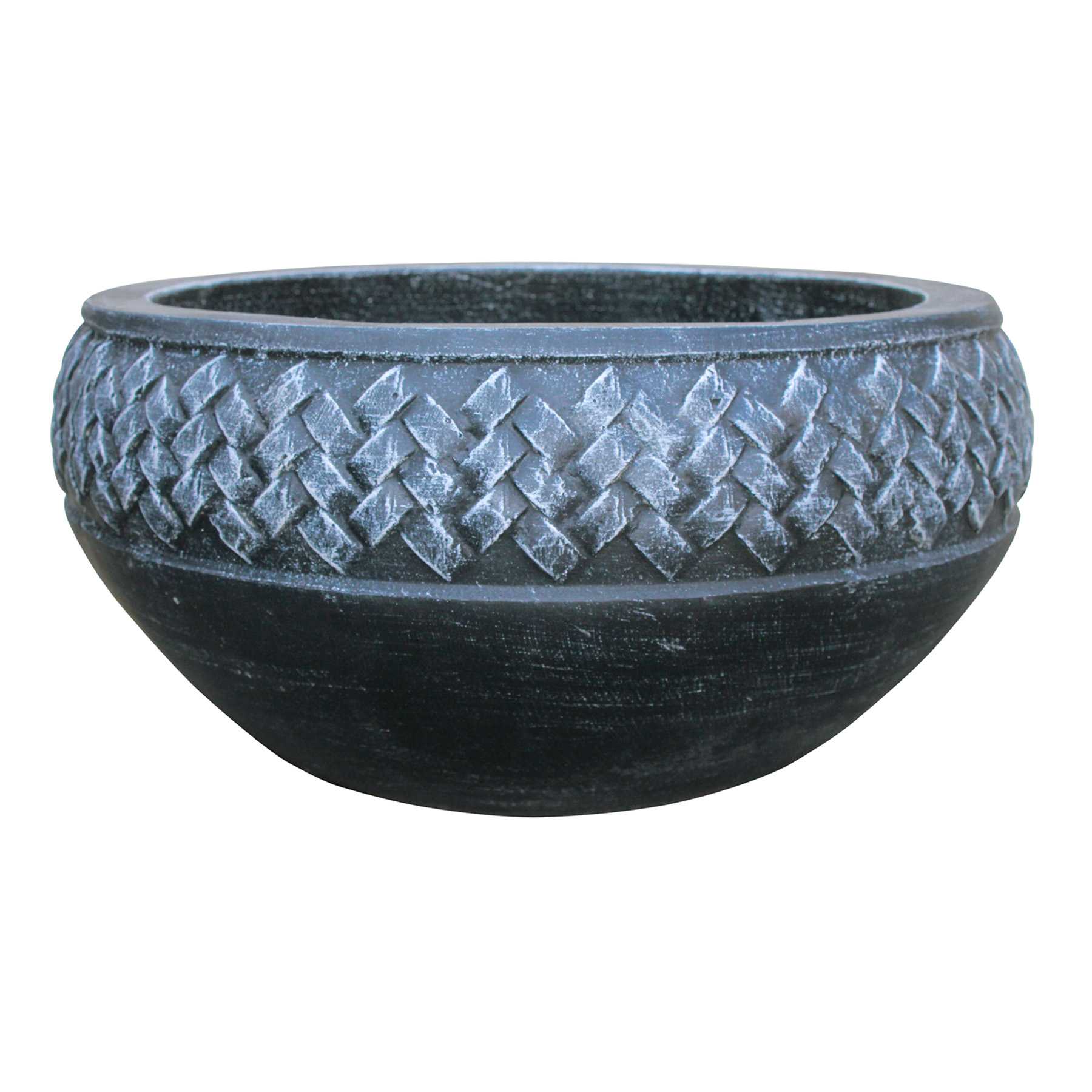 Anthony Black Bowl Planter, Medium
