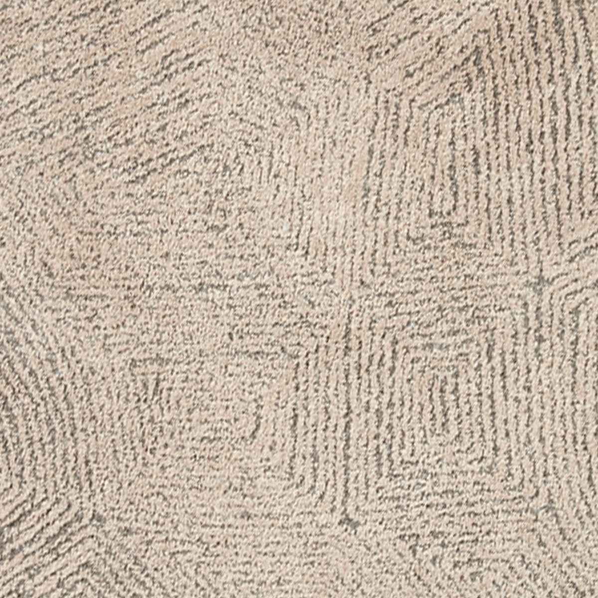(B886) Boulder Tan & Brown Geometric Area Rug, 5x7
