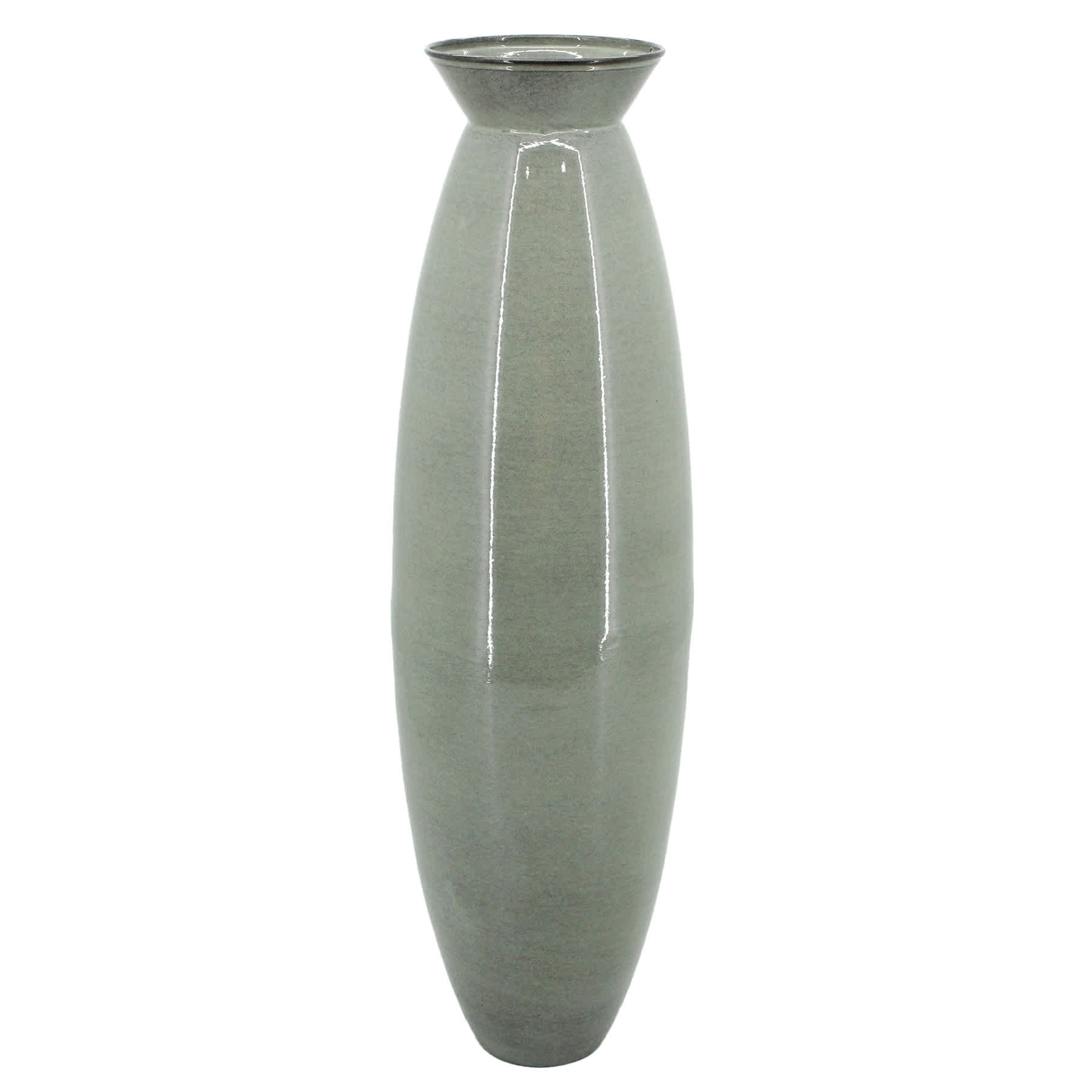 Green Metal Vase, 28"
