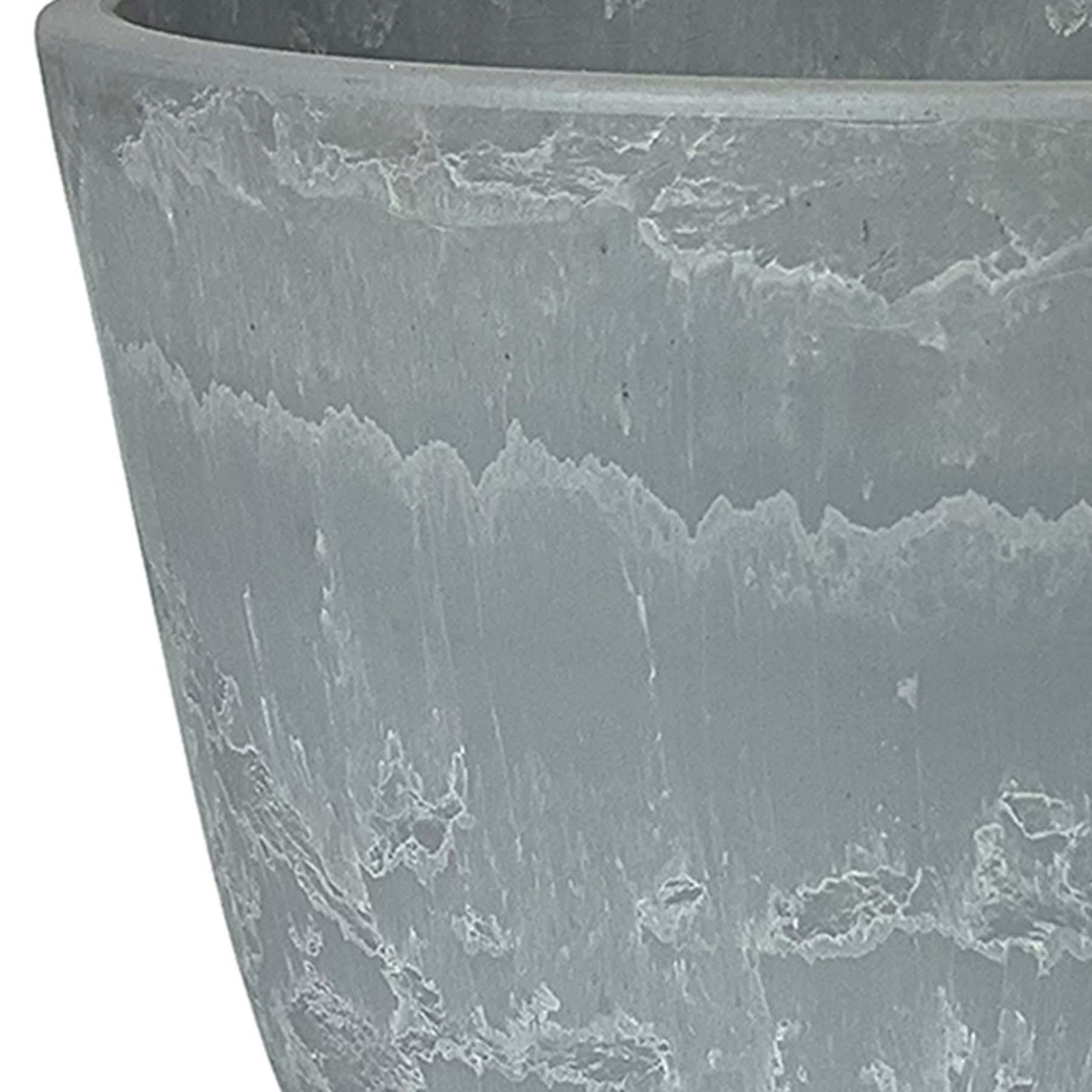 Grey Marble Swirl Outdoor Planter, Small