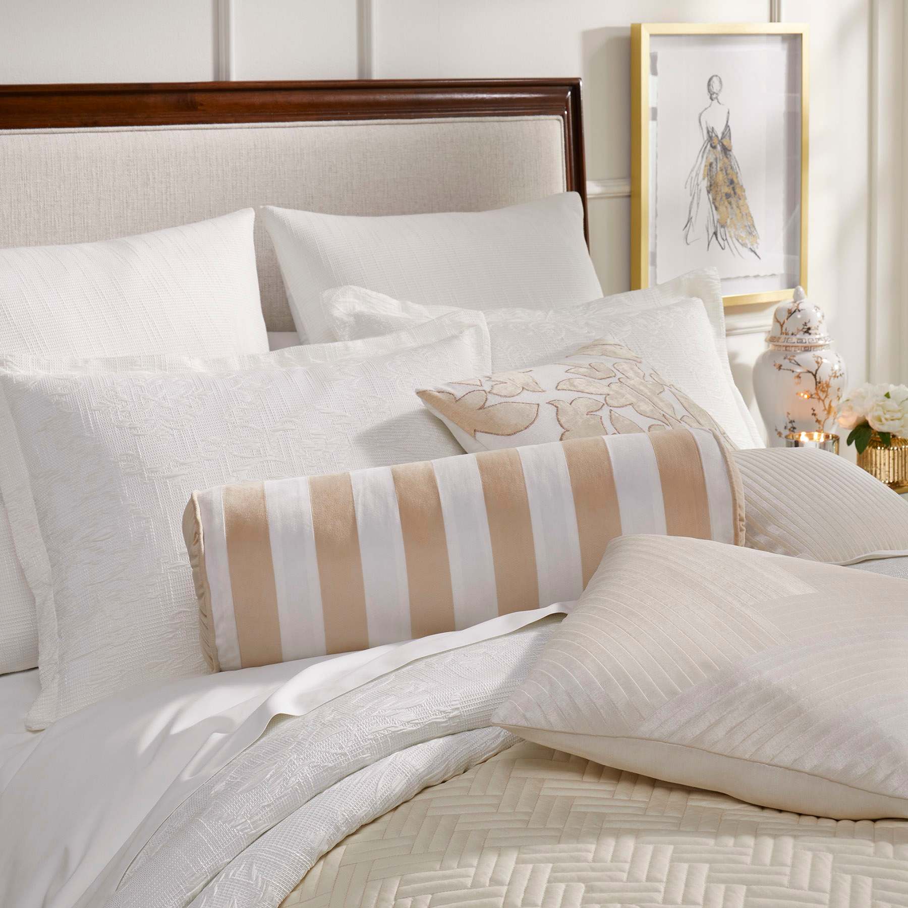 Providence Kinsley Wood Upholstered Headboard, Queen