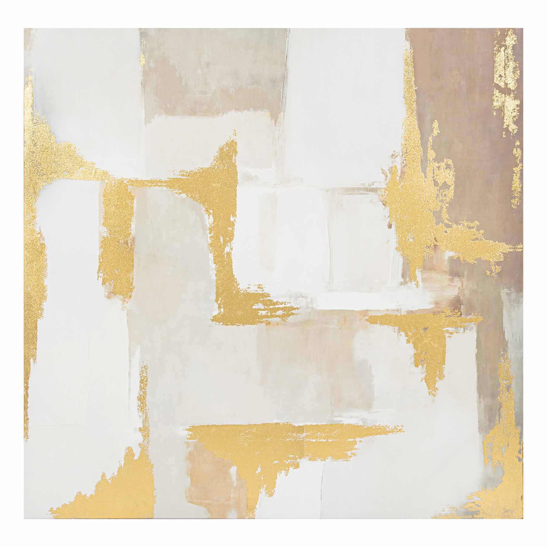 Neutral & Gold Embellished Canvas Wall Art, 40"