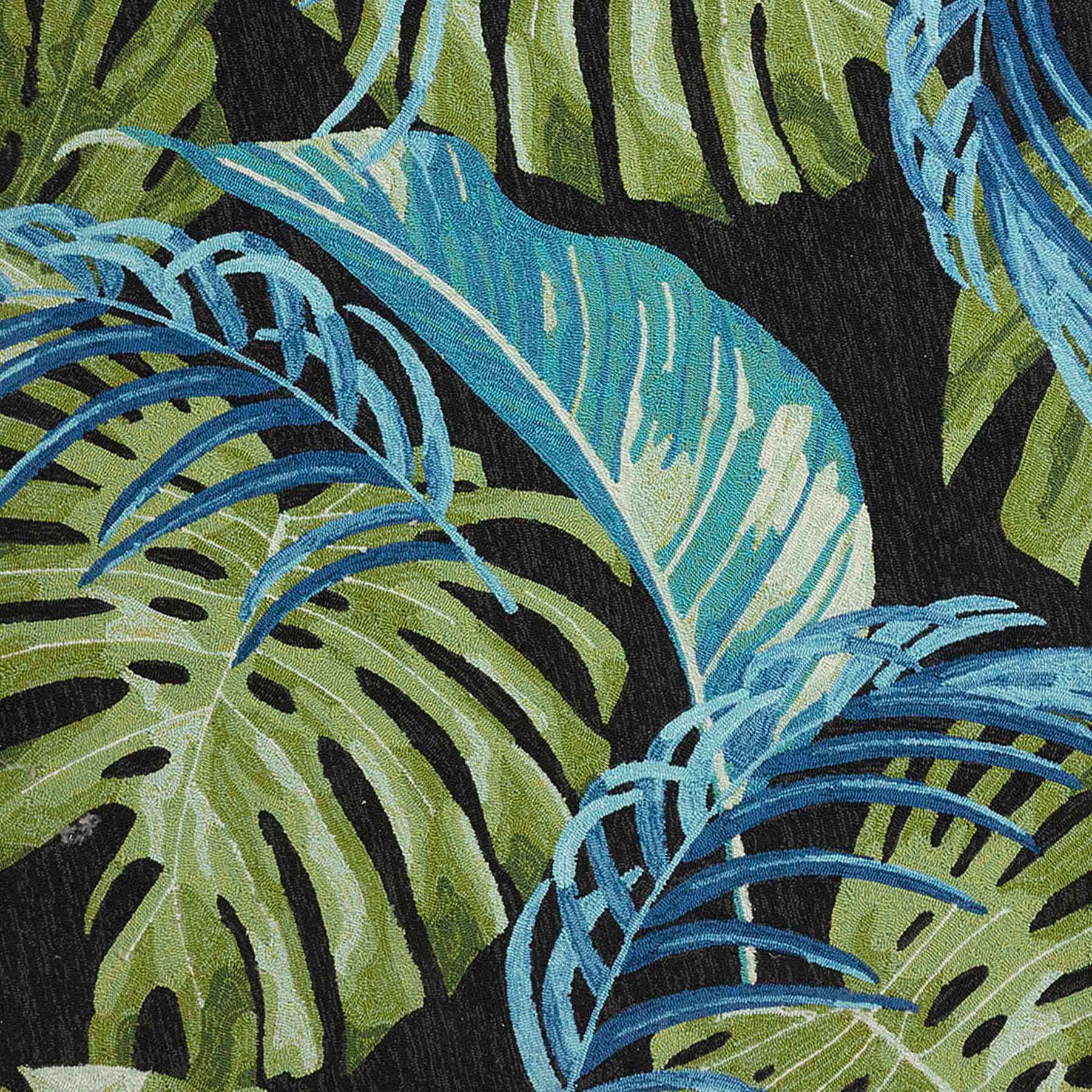 (E534) Santa Monica Palm Tufted Outdoor Rug, 8x10