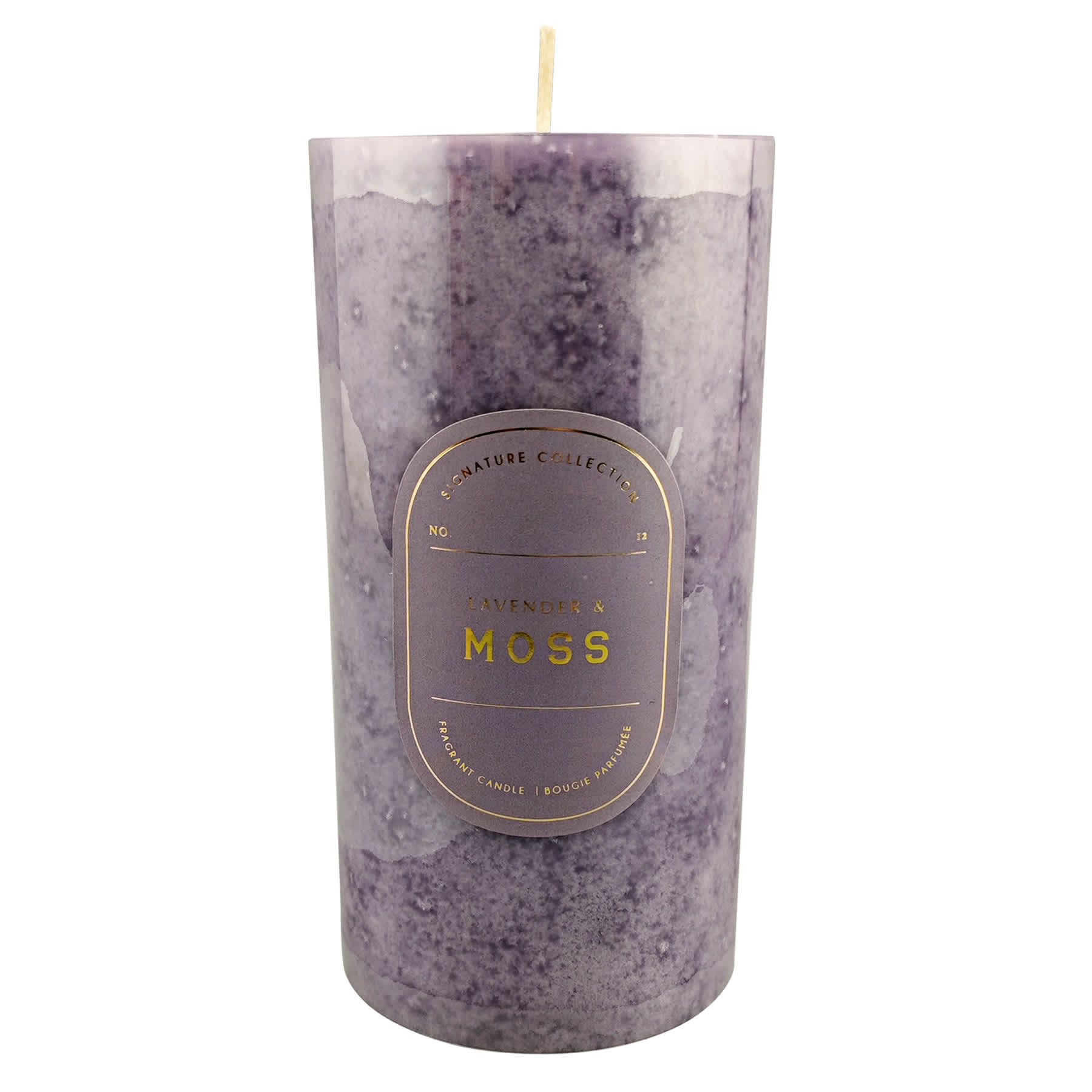 Lavender & Moss Scented Pillar Candle, 3x6