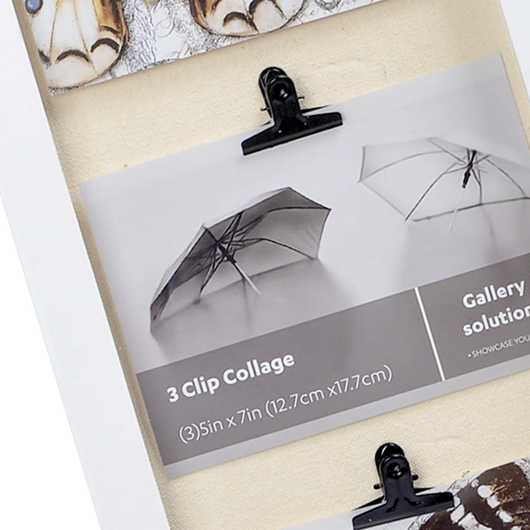 3-Clip White Wall Shadowbox, 10x22