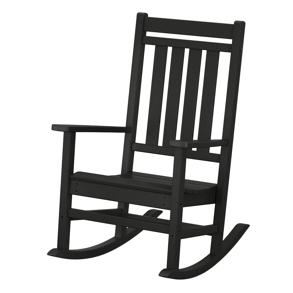 Polywood Black Rocking Patio Chair