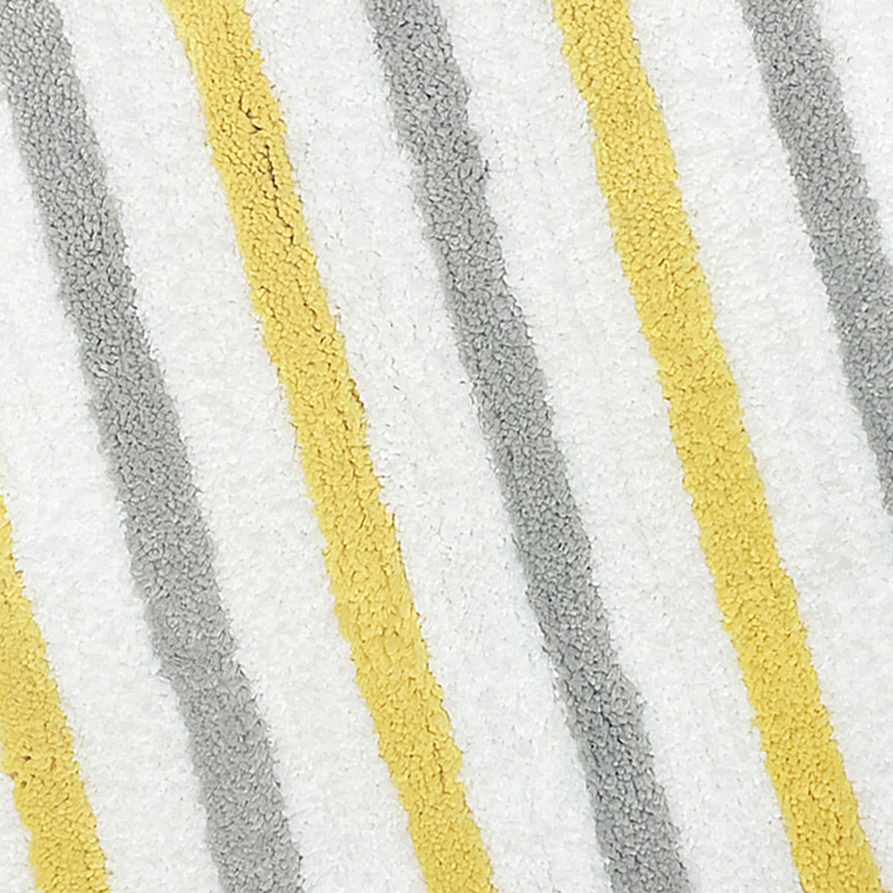 Tiny Dreamers Yellow & Grey Striped Bath Rug, 17x24