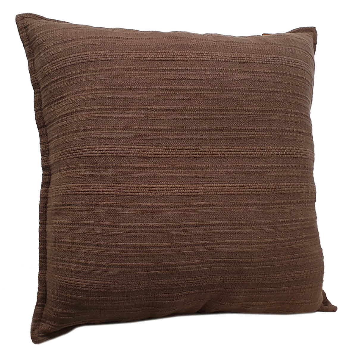 Honeybloom Brown Striped Slub Euro Throw Pillow, 24"