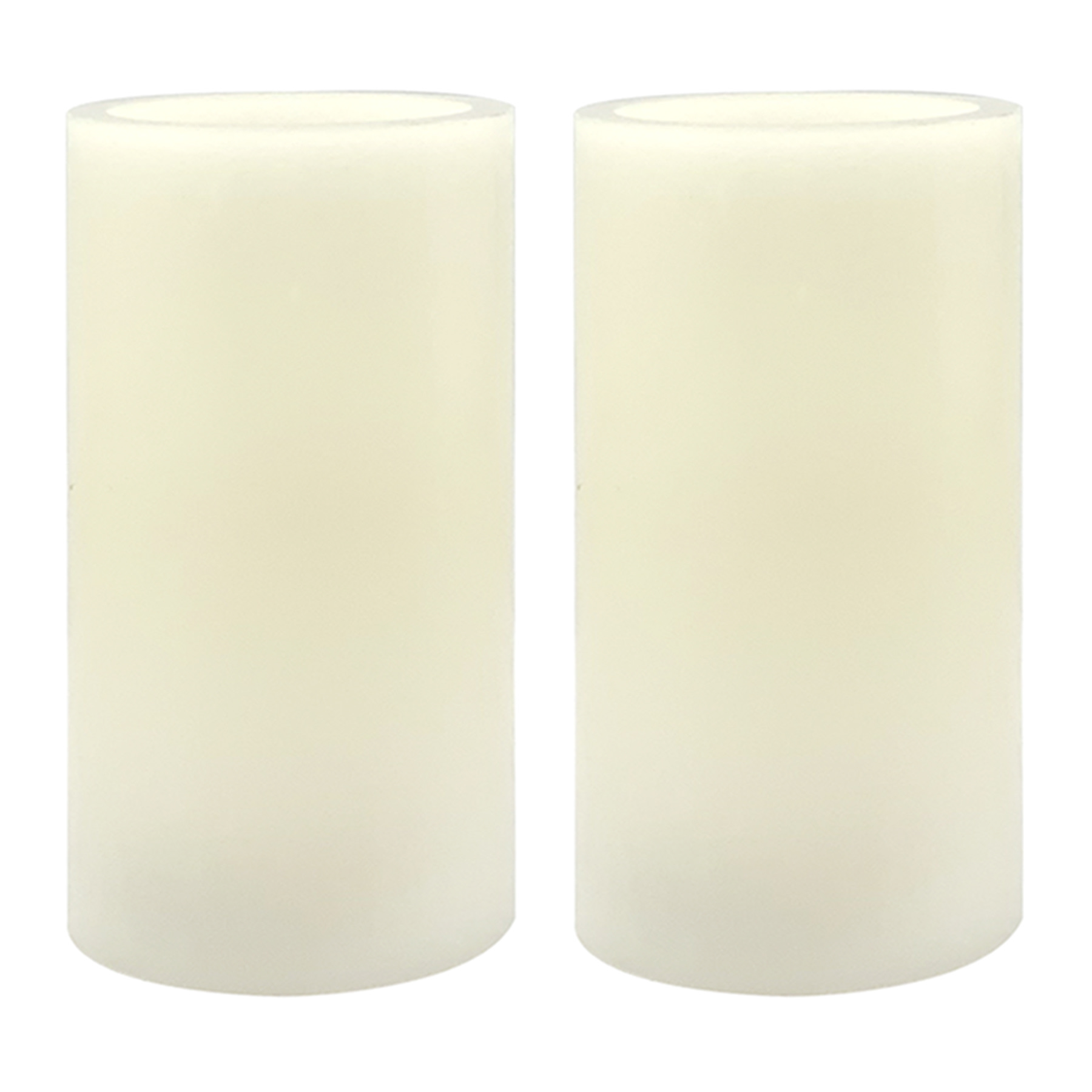 4-Pack Ivory LED Flameless Pillar Candles, 3x6