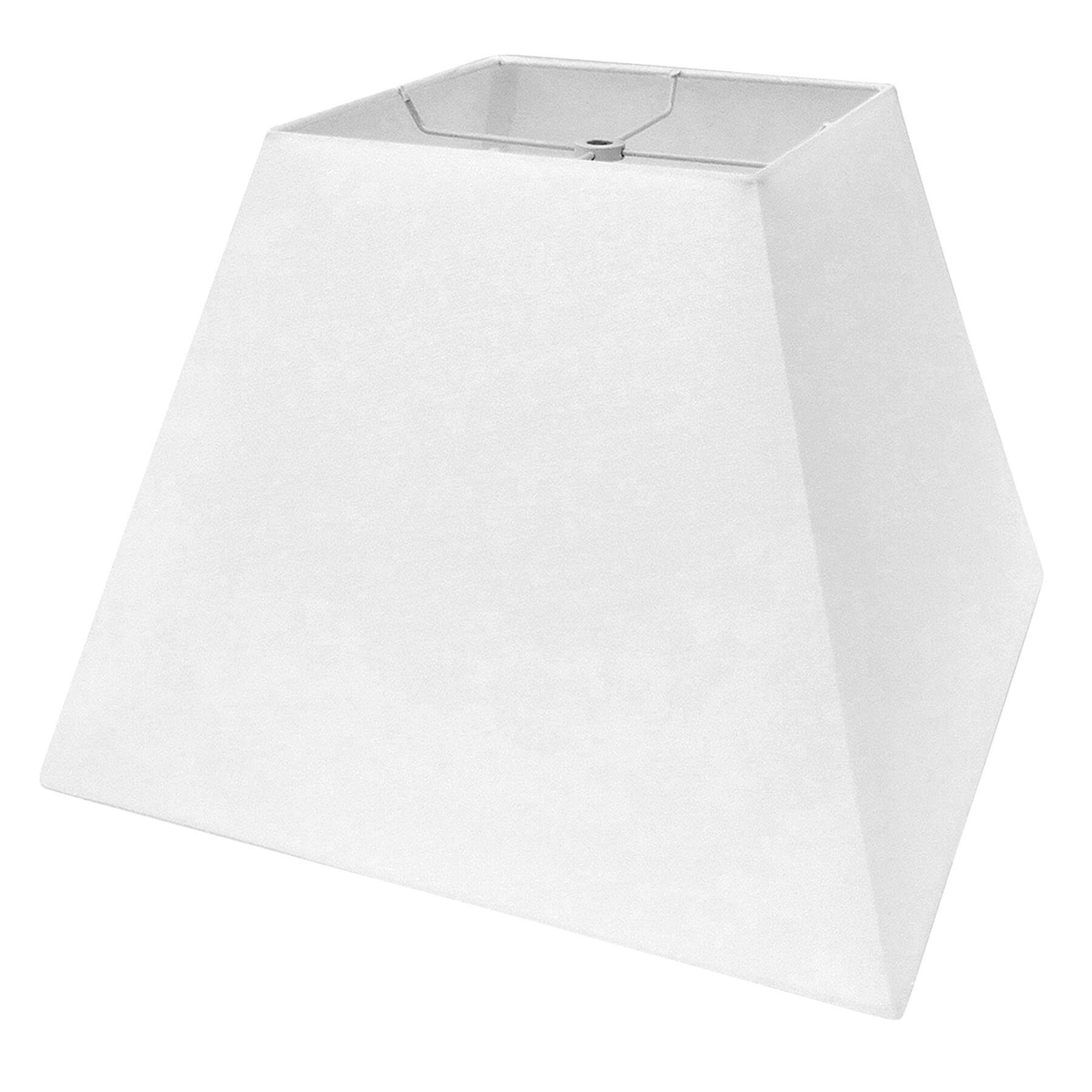 White Square Medium Table Lamp Shade, 15x15x11