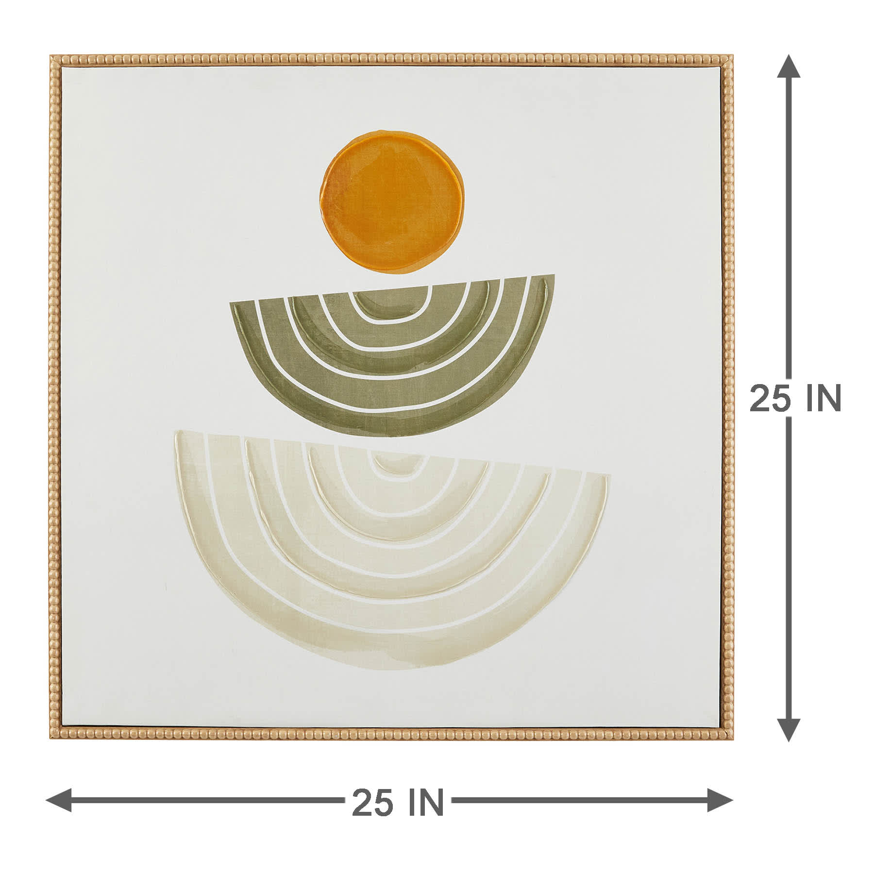 Soul Searcher Neutral Abstract Framed Canvas Wall Art, 25"